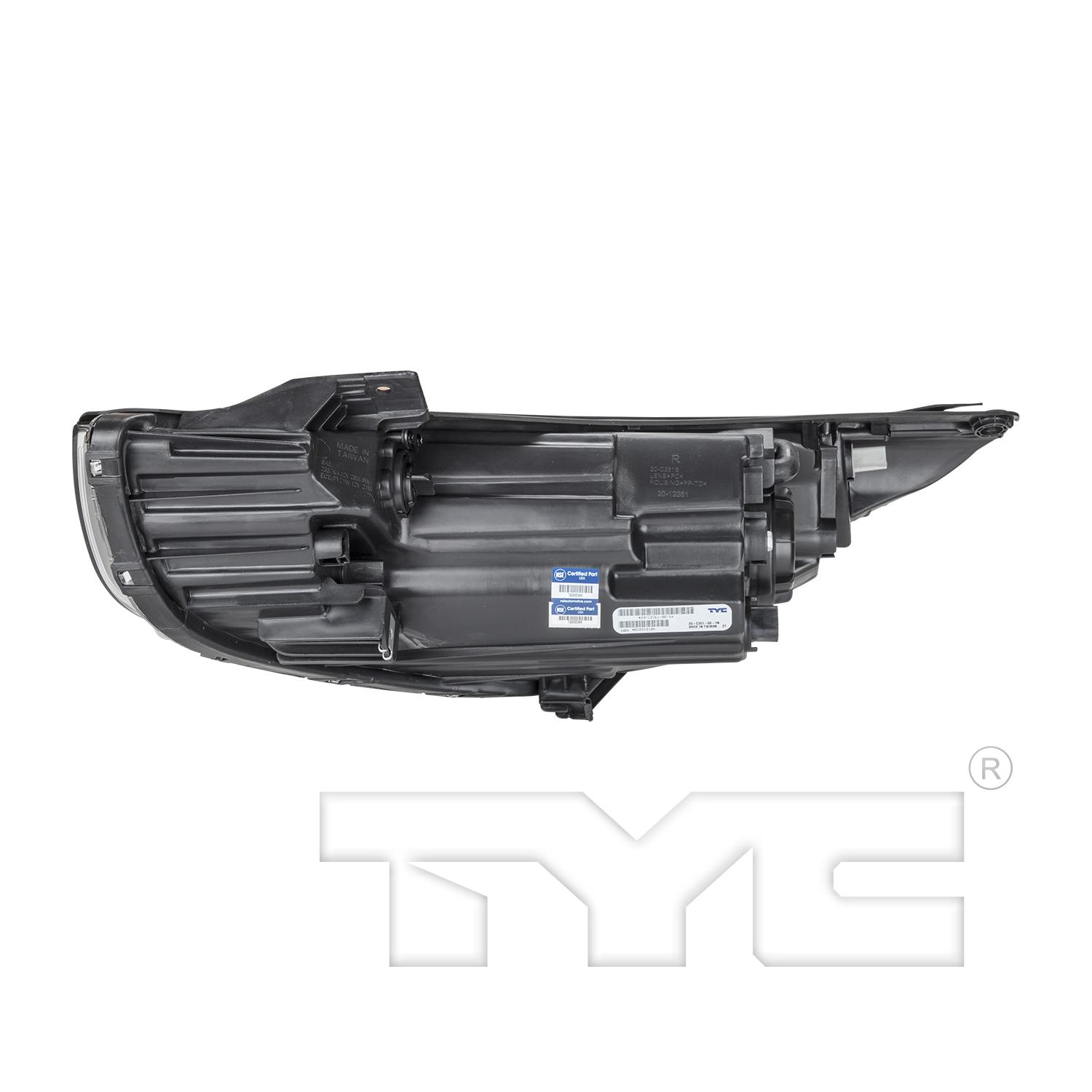 TYC 201236100 Headlight Assembly product image 4 of 6