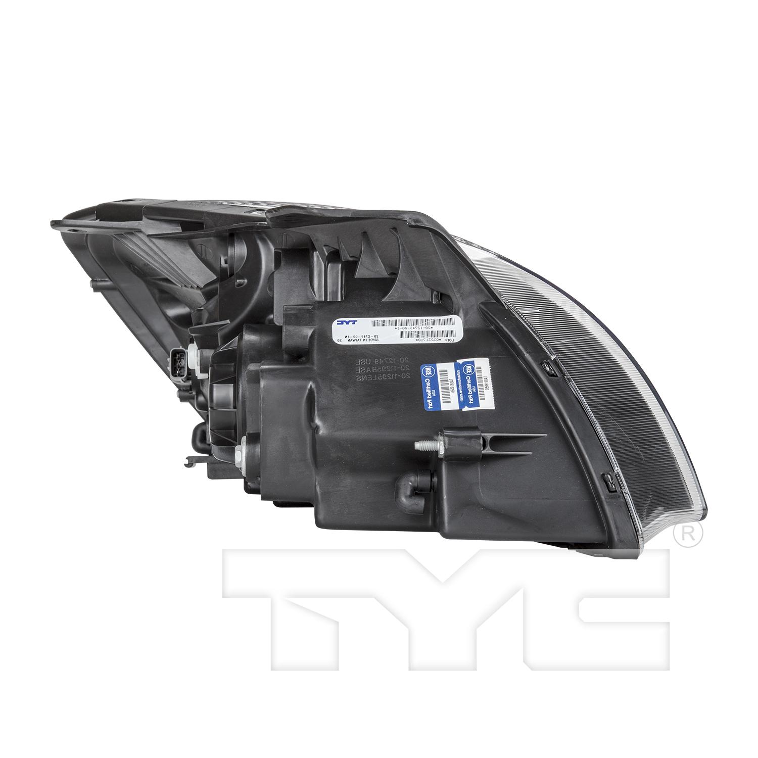 TYC 2012750009 Headlight Assembly product image 4 of 6