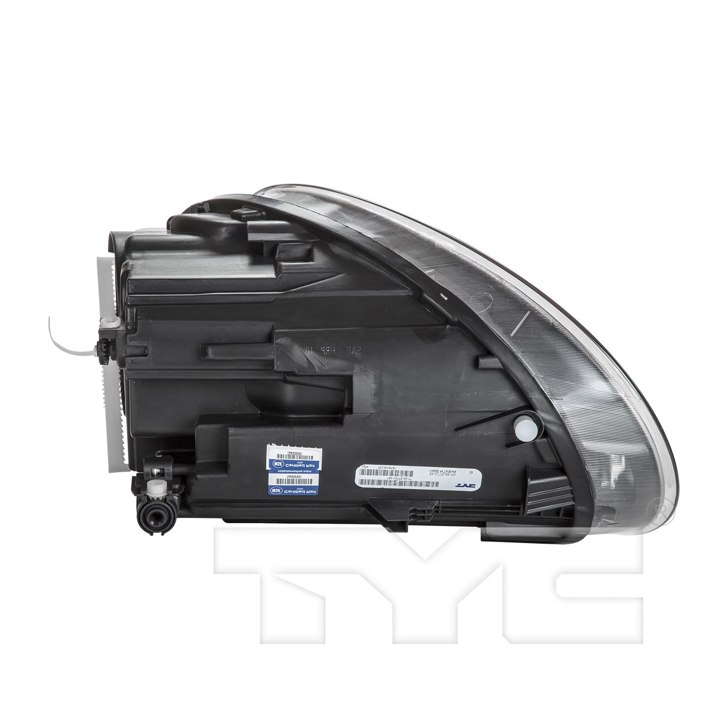 TYC 2012776009 Headlight Assembly product image 4 of 6