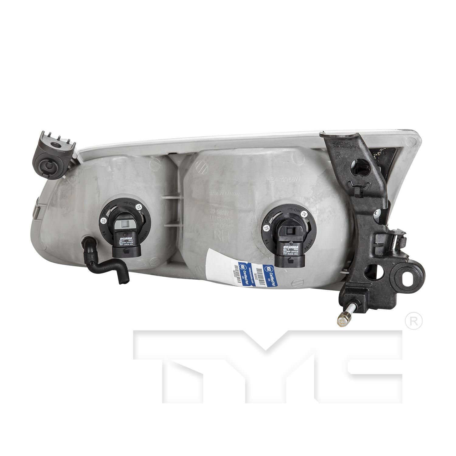 TYC 205811009 Headlight Assembly product image 2 of 6