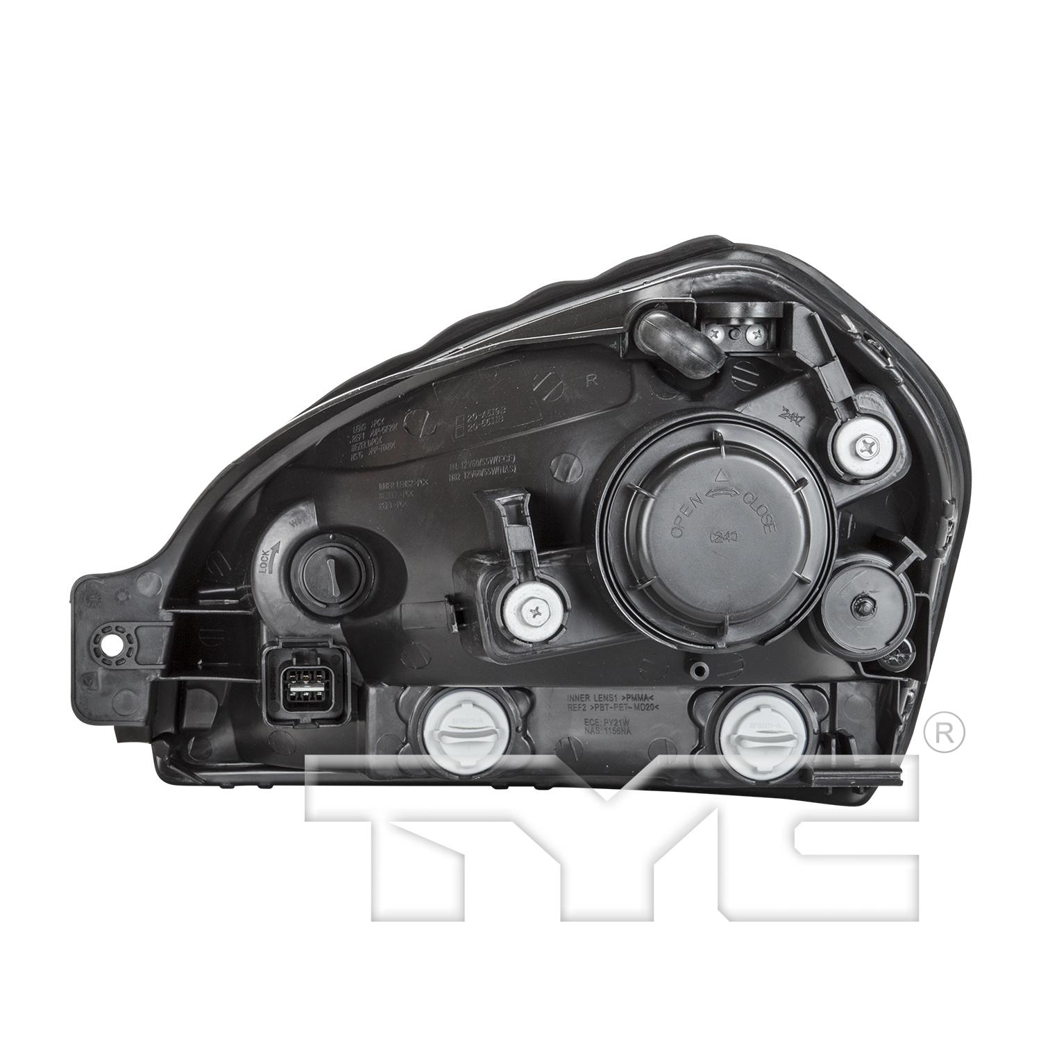 TYC 20661100 Headlight Assembly product image 2 of 6