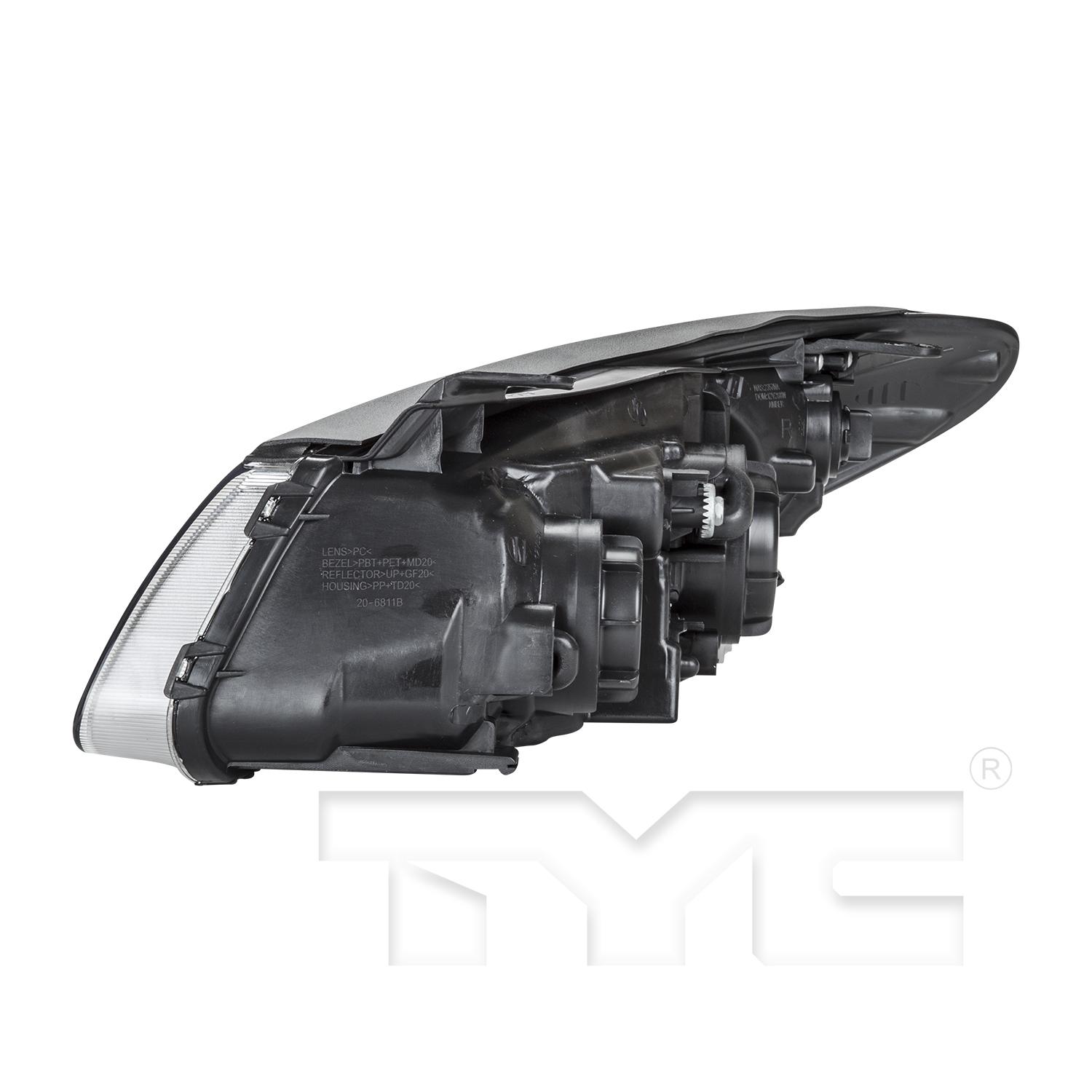 TYC 20681100 Headlight Assembly product image 4 of 6