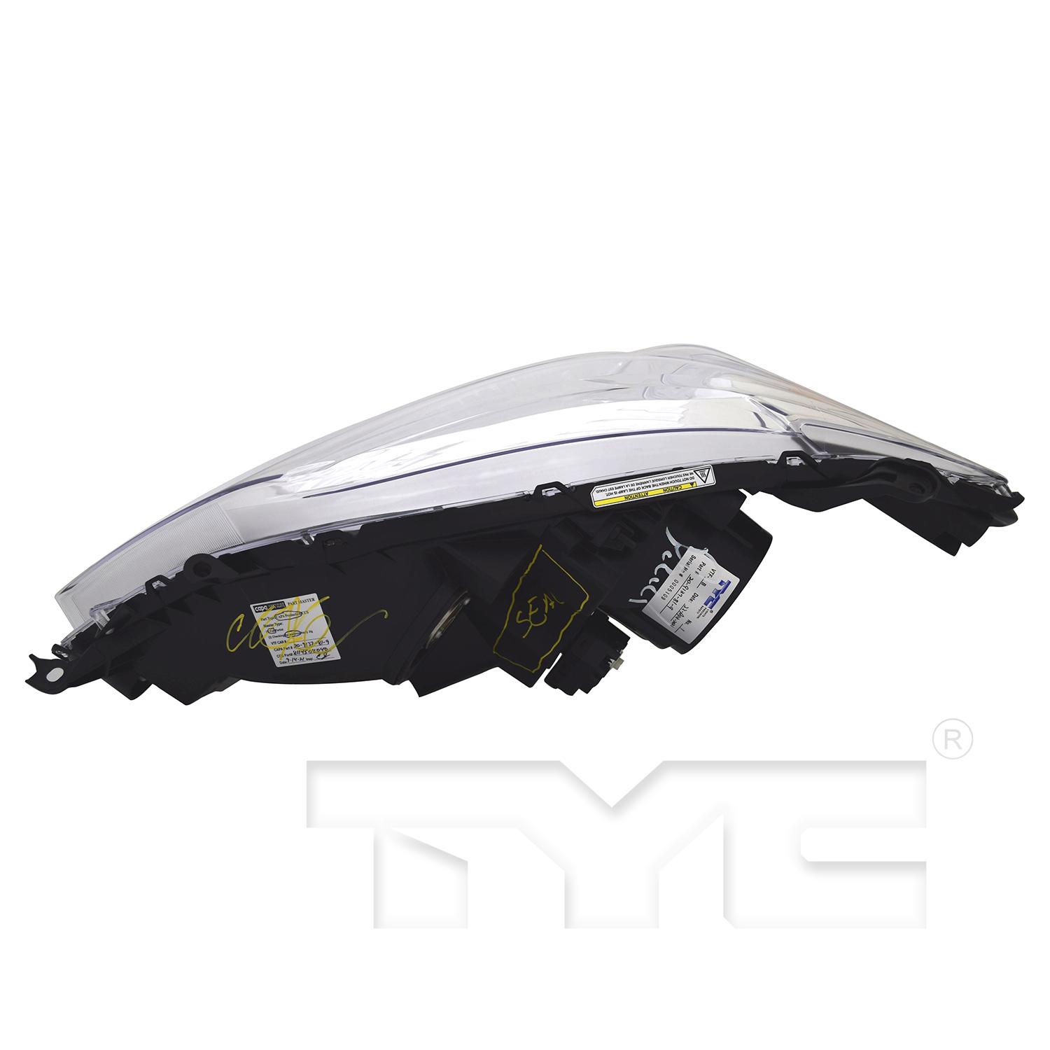 TYC 209137819 Headlight Assembly product image 5 of 6