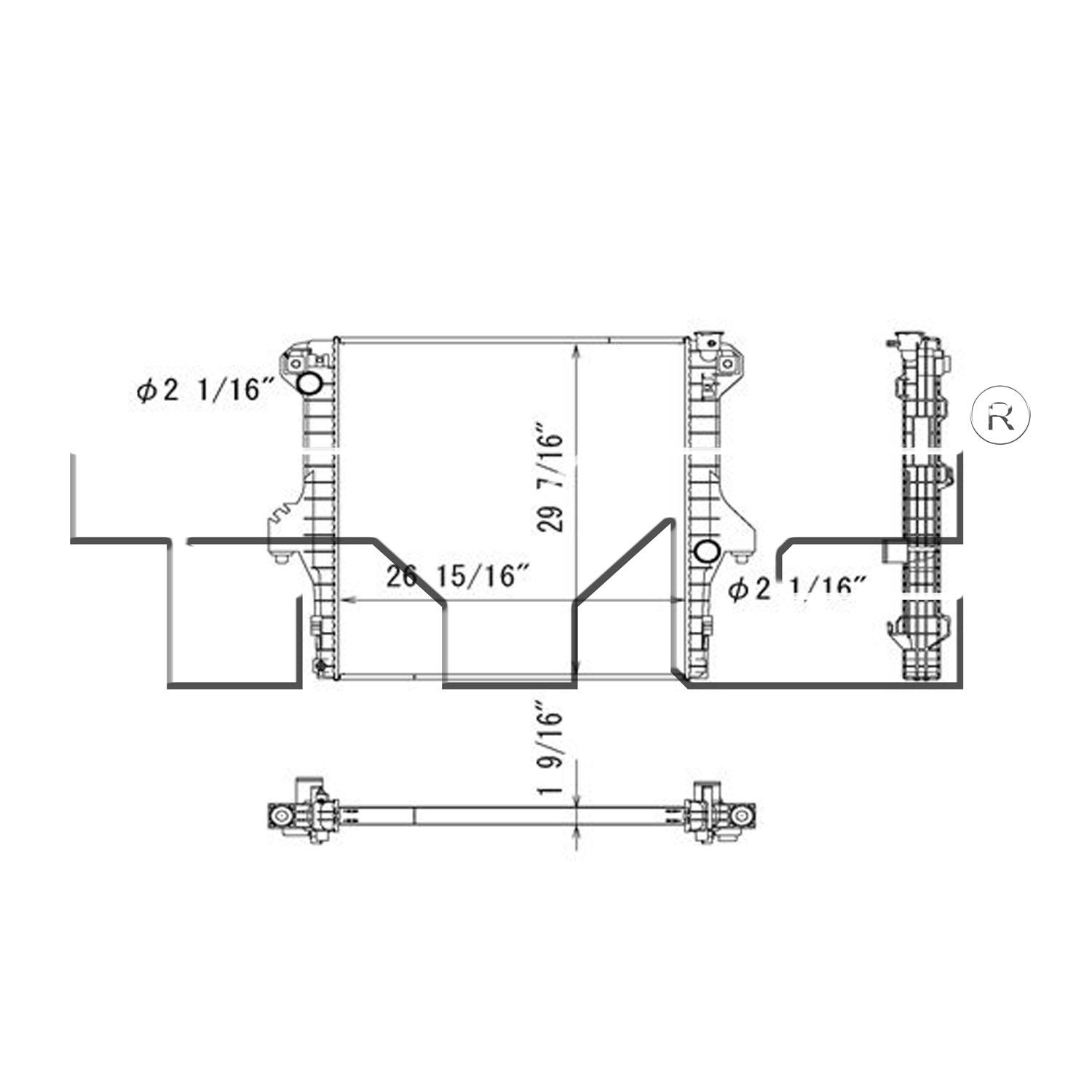 TYC 2711 Radiator product image 1 of 6