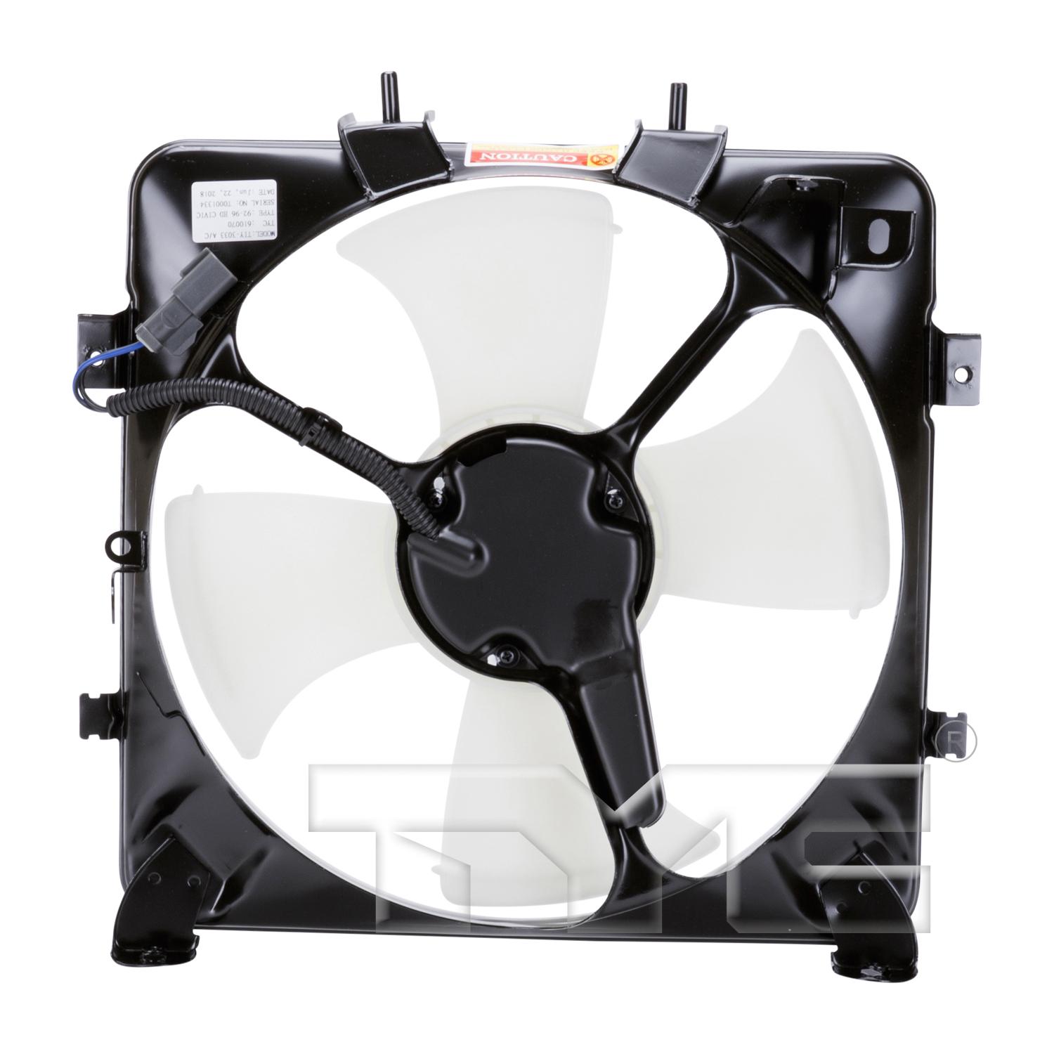 TYC 610070 A/C Condenser Fan Assembly product image 2 of 4