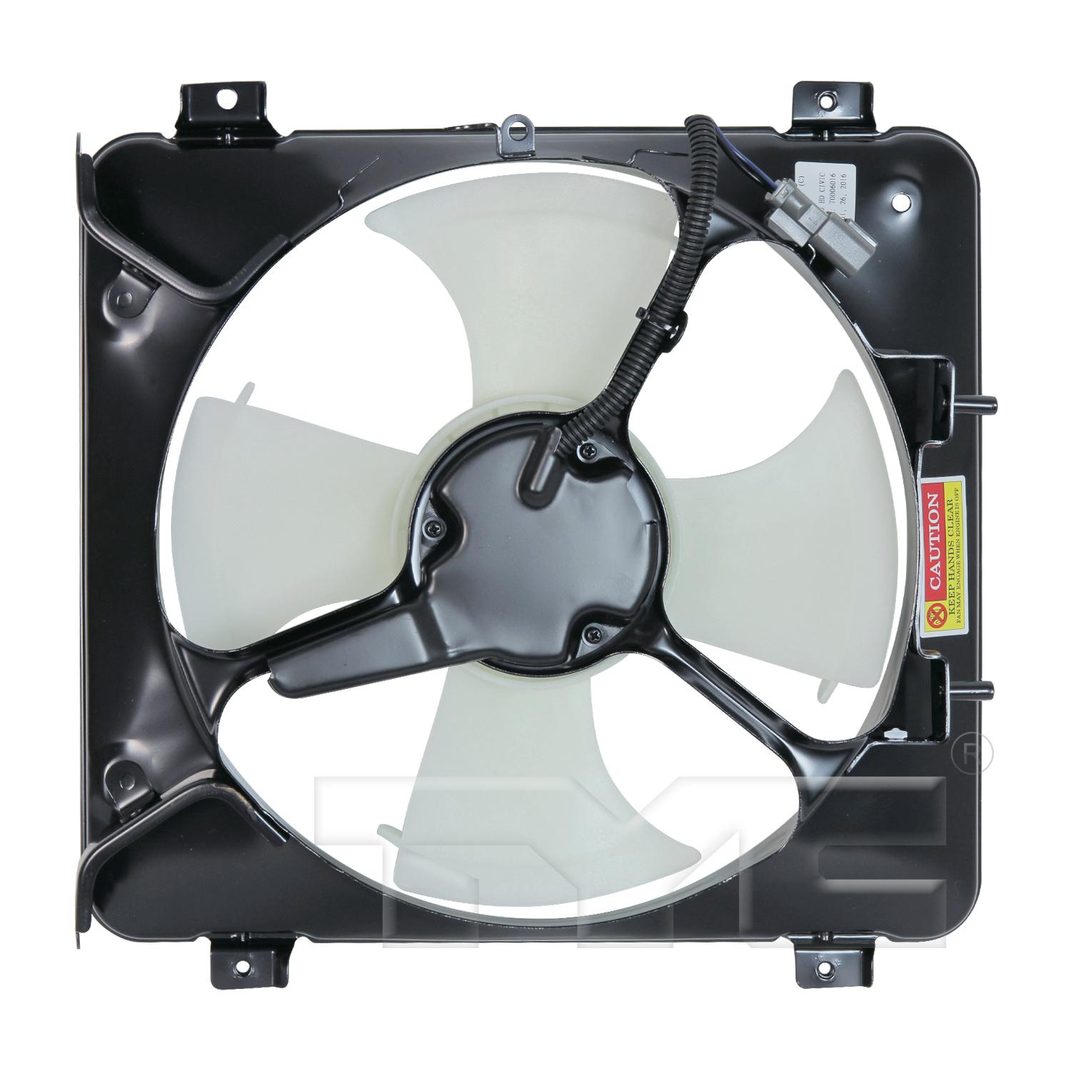 TYC 610280 A/C Condenser Fan Assembly product image 2 of 3