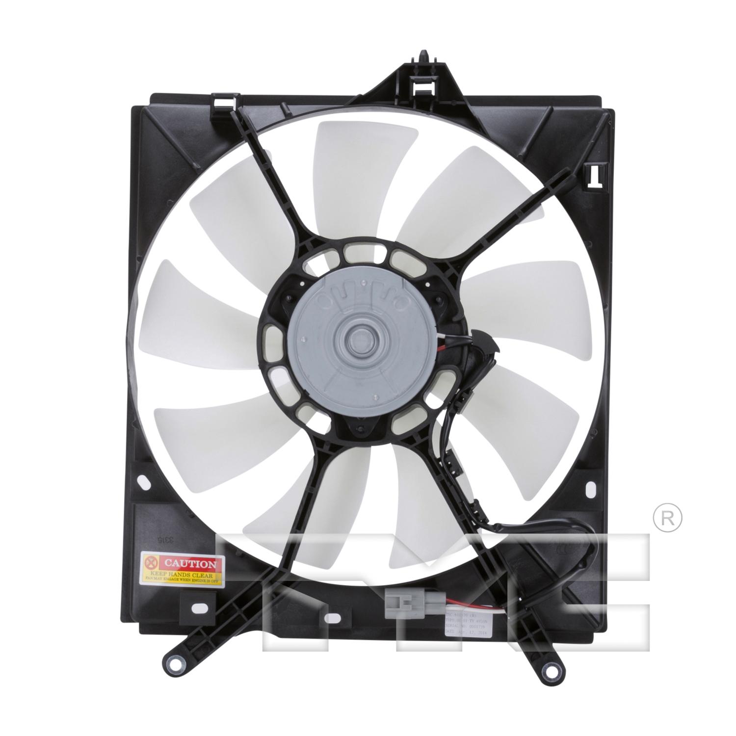 TYC 610370 A/C Condenser Fan Assembly product image 2 of 3