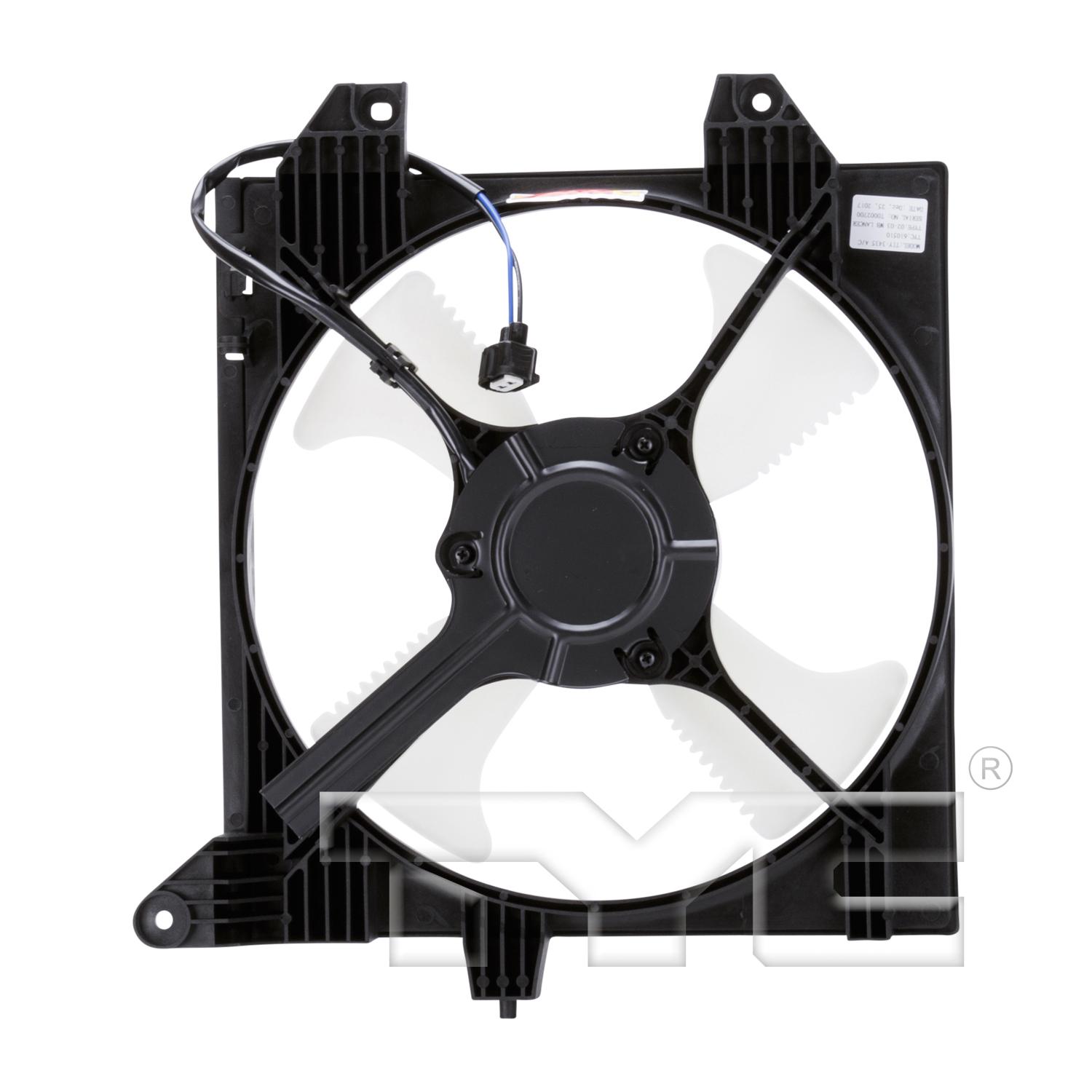 TYC 610510 A/C Condenser Fan Assembly product image 2 of 4