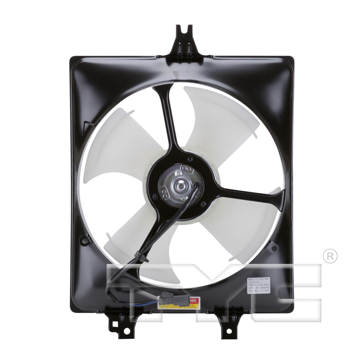 TYC 610710 A/C Condenser Fan Assembly product image 2 of 4