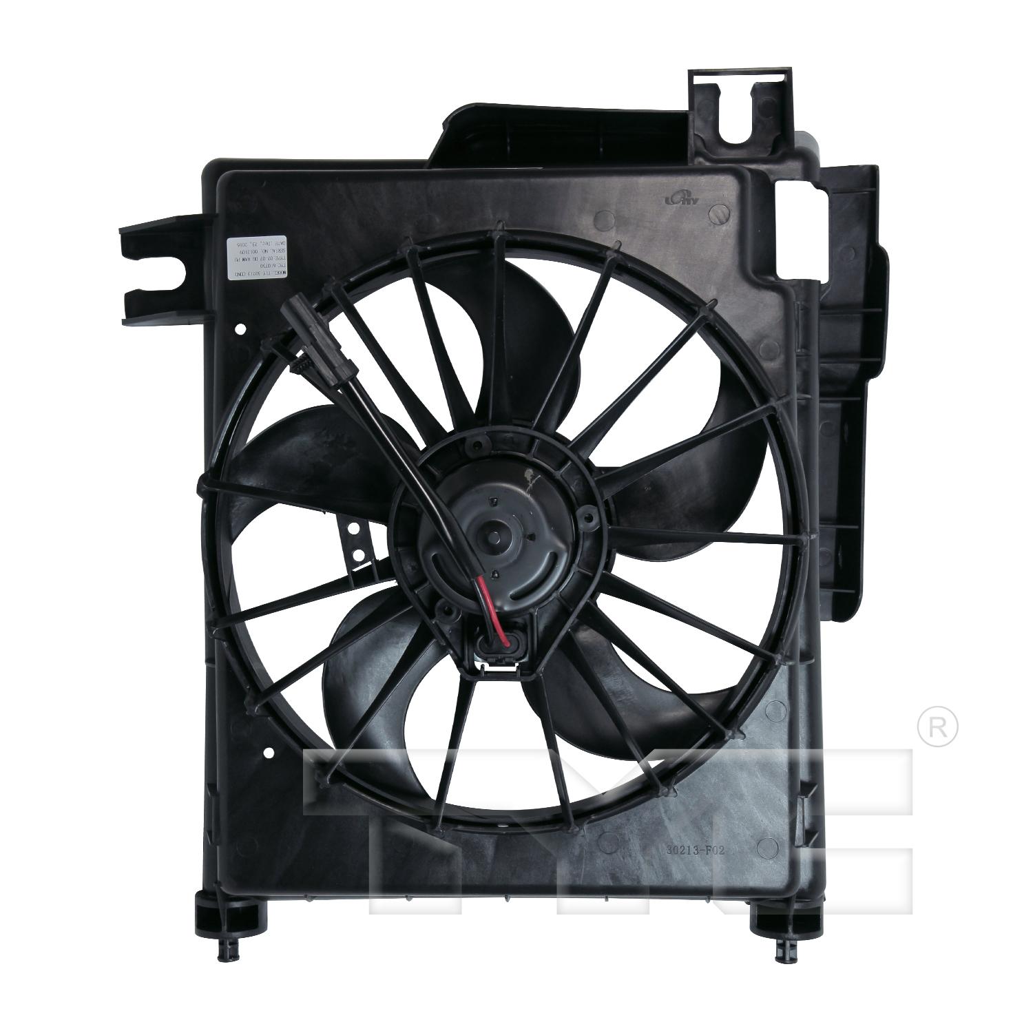 TYC 610730 A/C Condenser Fan Assembly product image 2 of 3