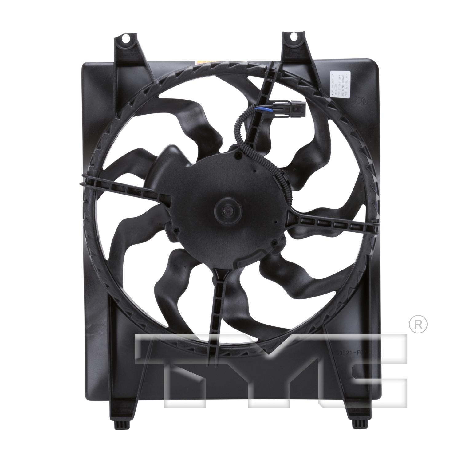 TYC 611000 A/C Condenser Fan Assembly product image 2 of 4