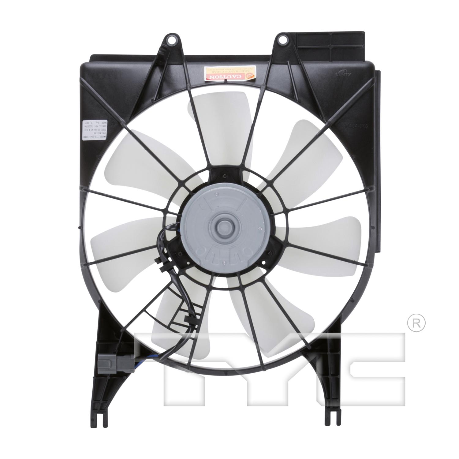 TYC 611120 A/C Condenser Fan Assembly product image 2 of 4