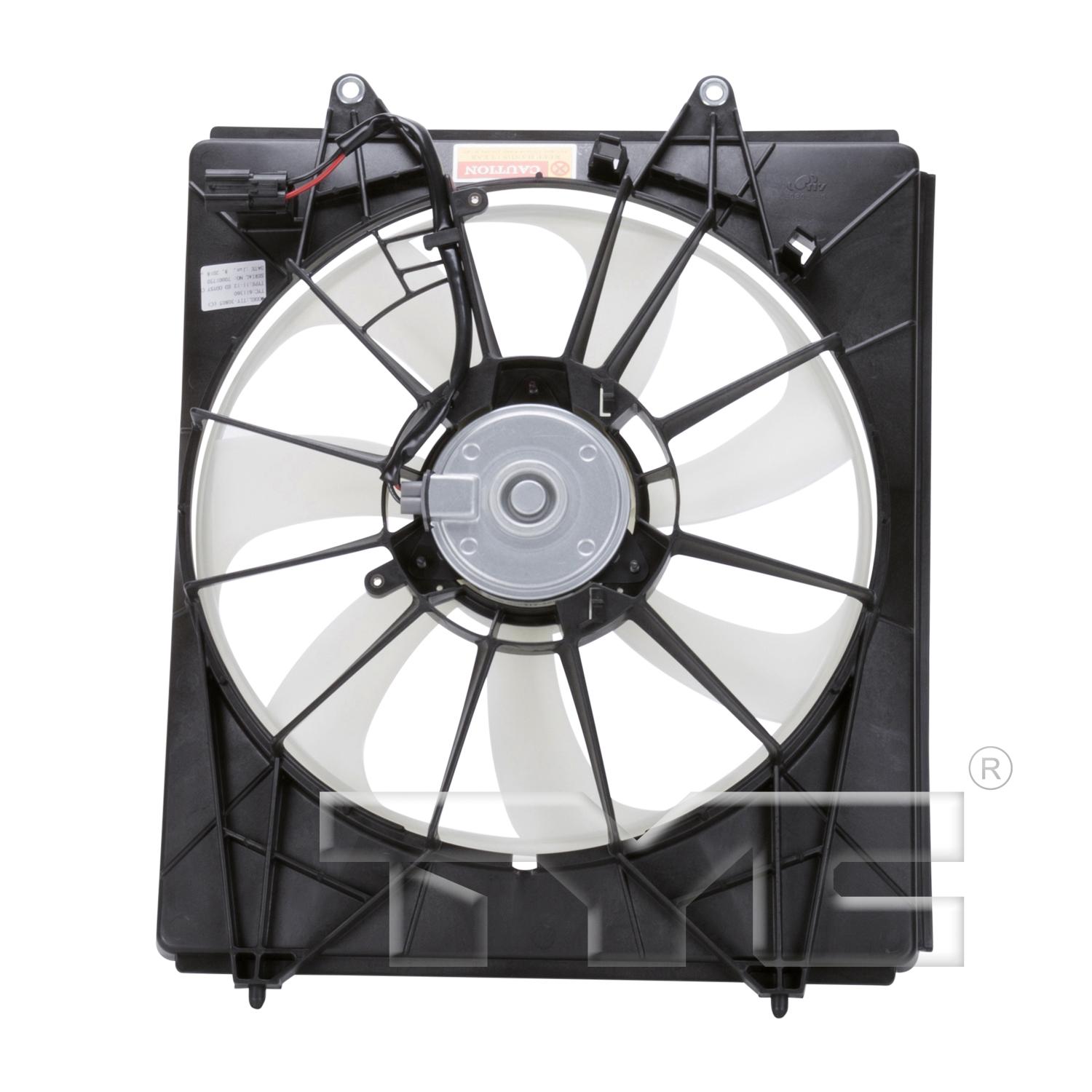 TYC 611360 A/C Condenser Fan Assembly product image 2 of 3