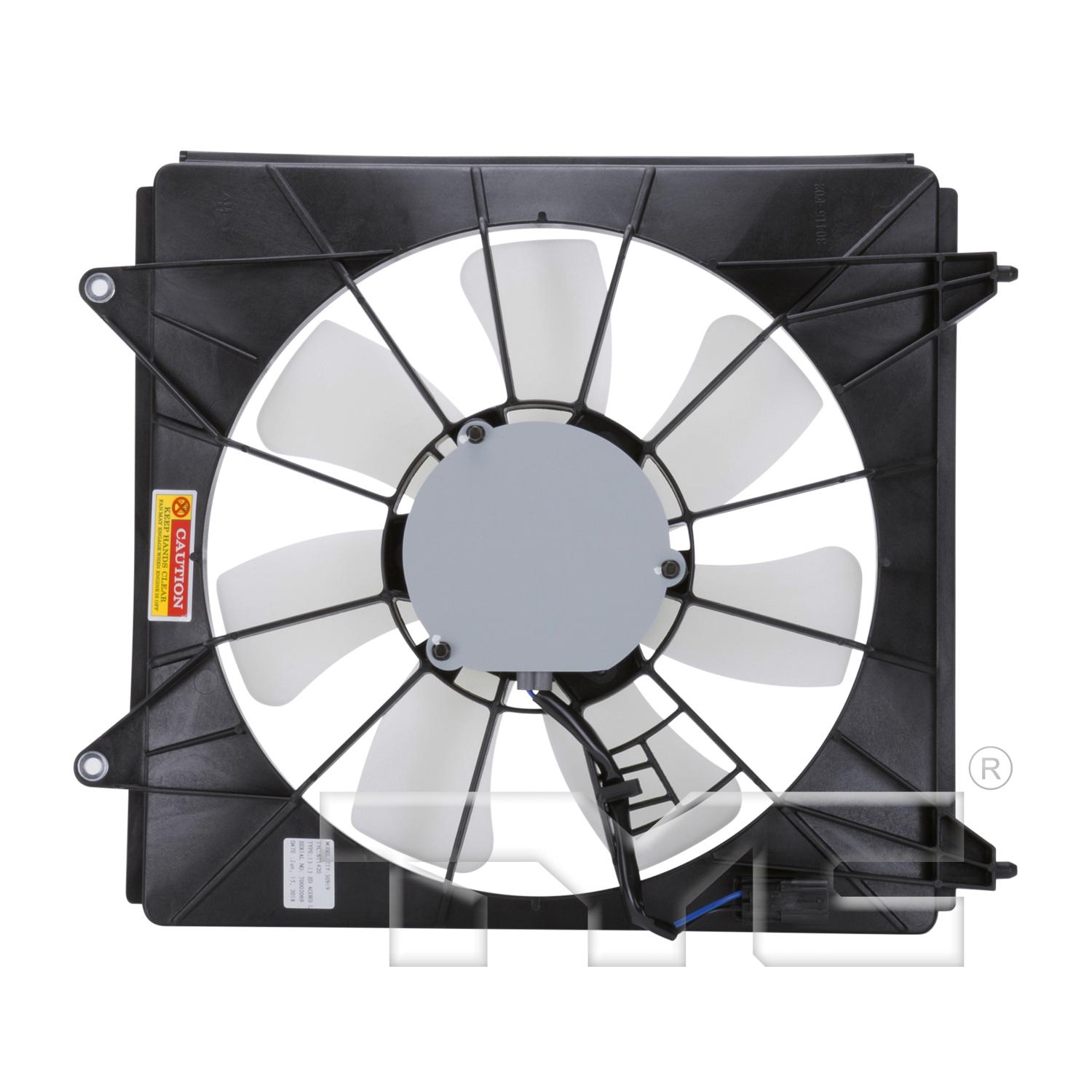 TYC 611420 A/C Condenser Fan Assembly product image 2 of 4