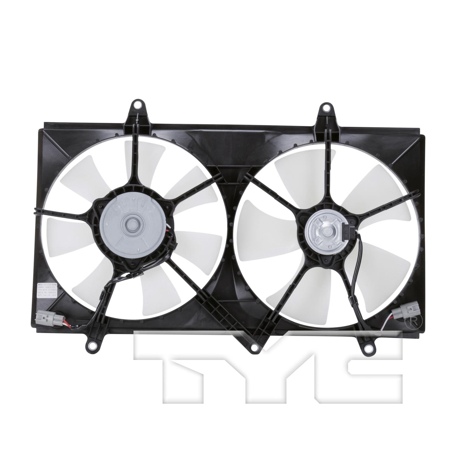 TYC 620010 Dual Radiator and Condenser Fan Assembly product image 2 of 4
