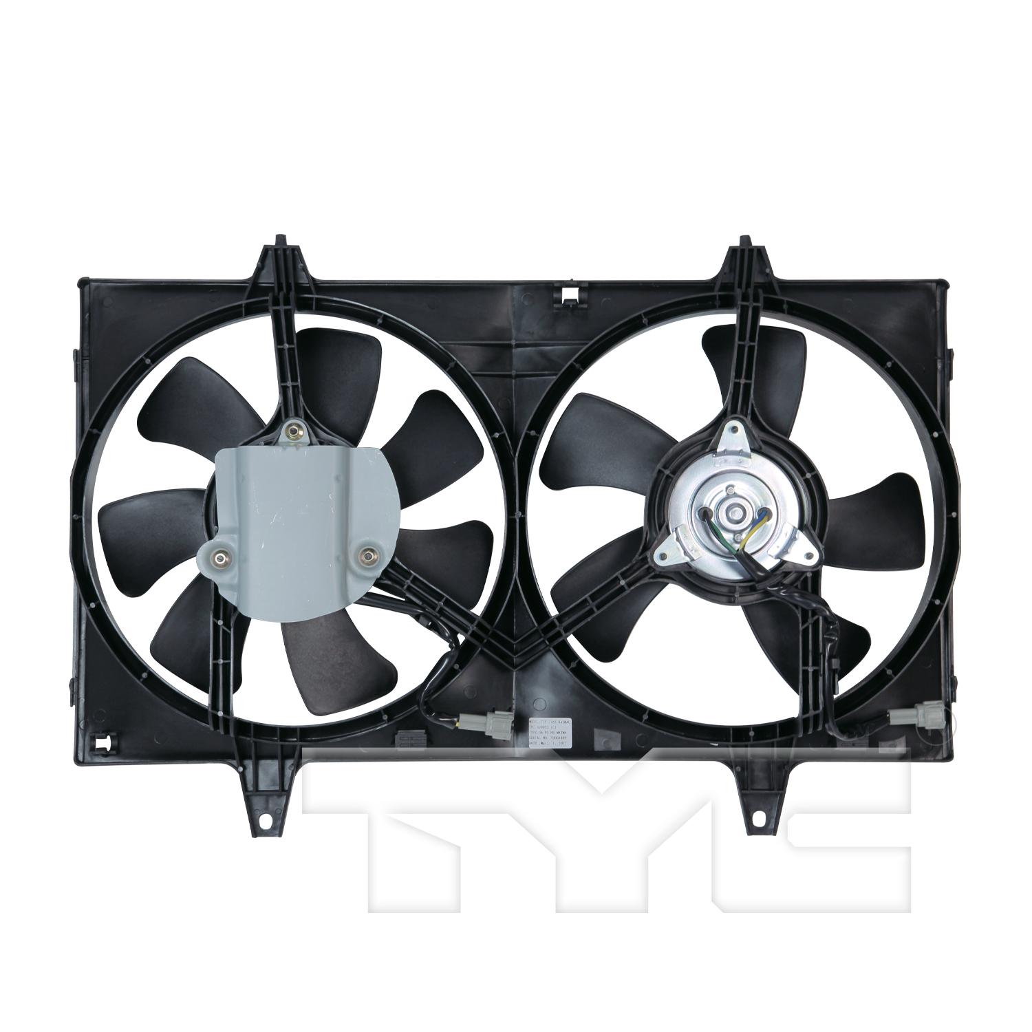 TYC 620050 Dual Radiator and Condenser Fan Assembly product image 2 of 3