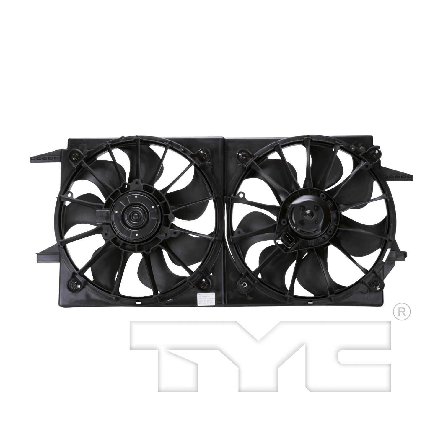 TYC 620090 Dual Radiator and Condenser Fan Assembly product image 2 of 4