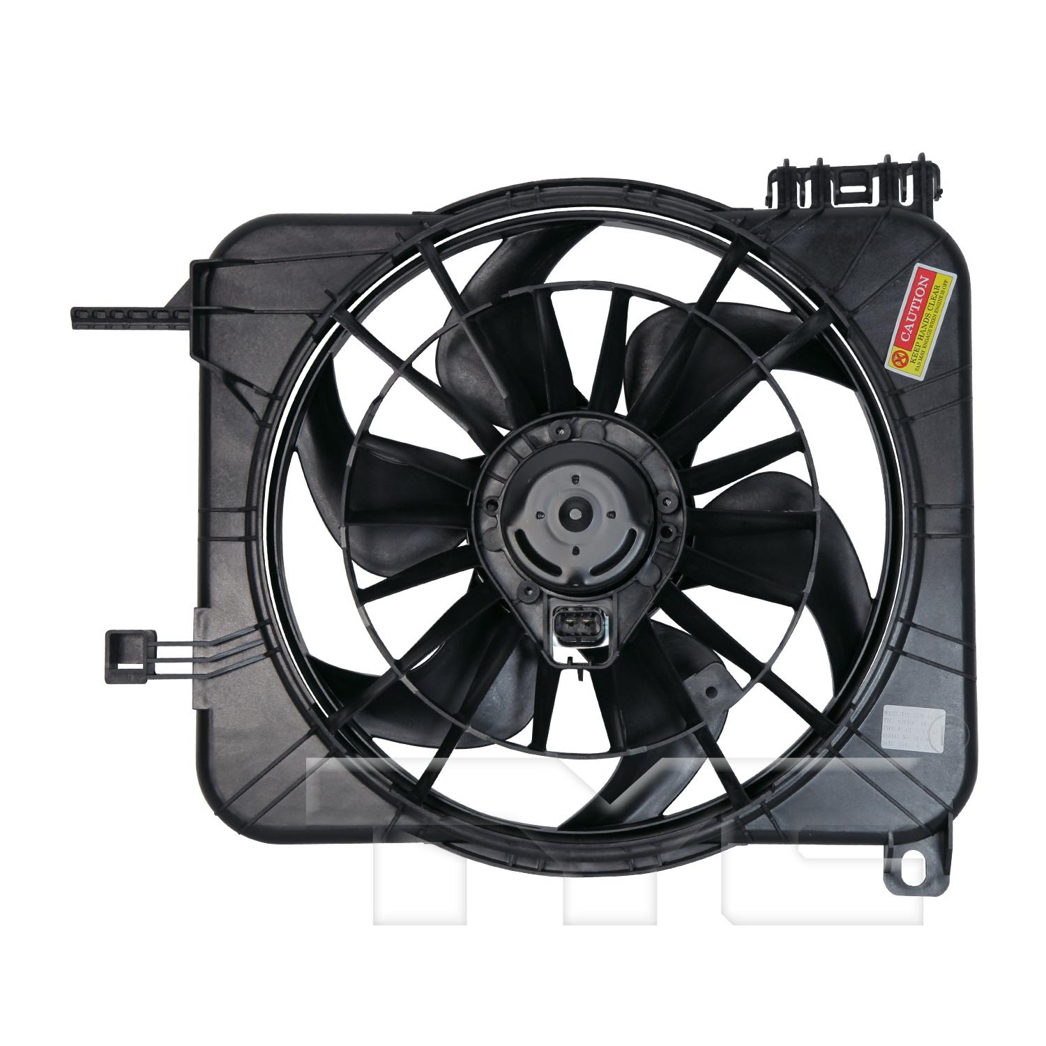TYC 620100 Dual Radiator and Condenser Fan Assembly product image 2 of 3