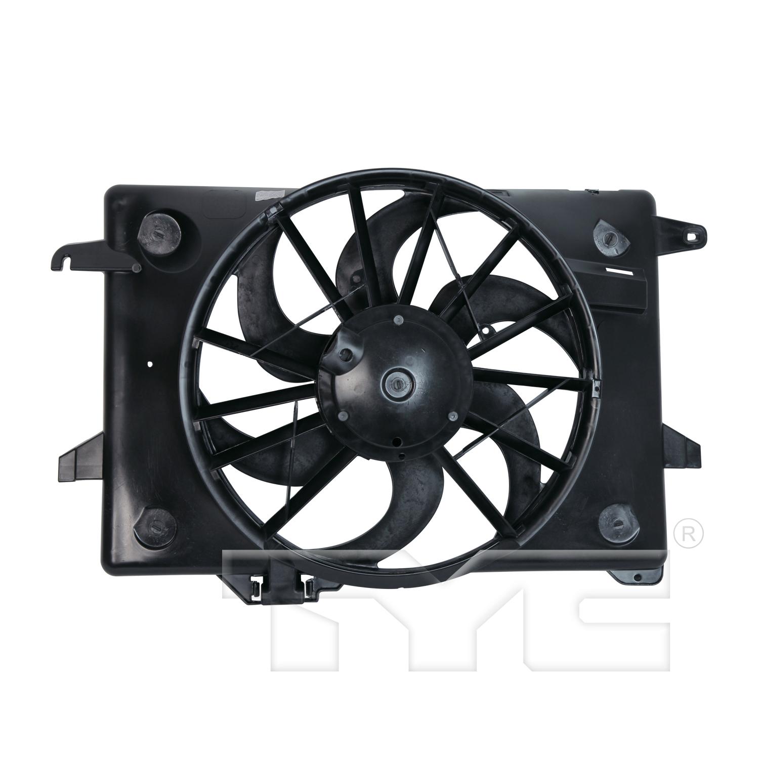 TYC 620260 Dual Radiator and Condenser Fan Assembly product image 2 of 3