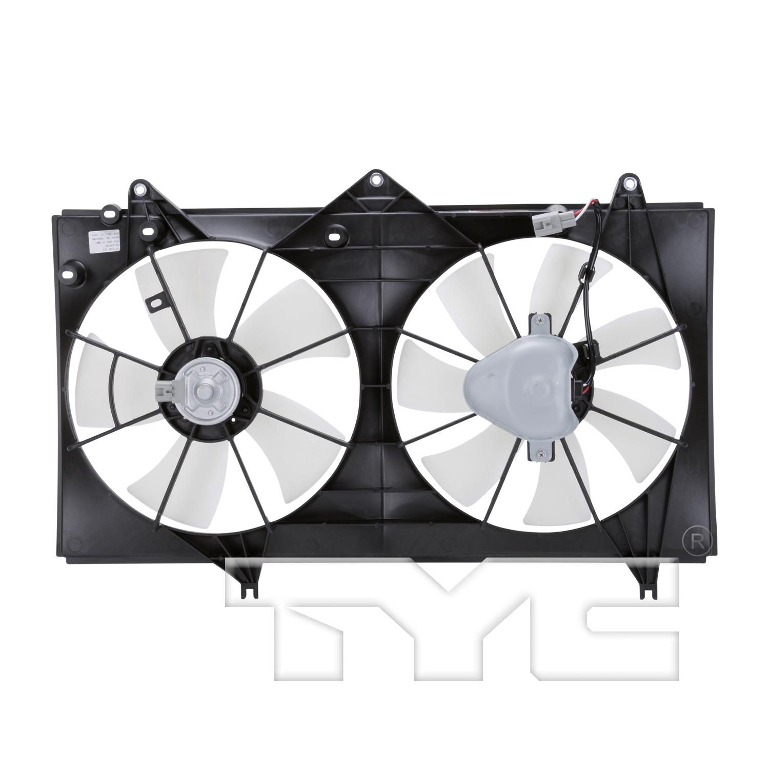TYC 620400 Dual Radiator and Condenser Fan Assembly product image 2 of 6
