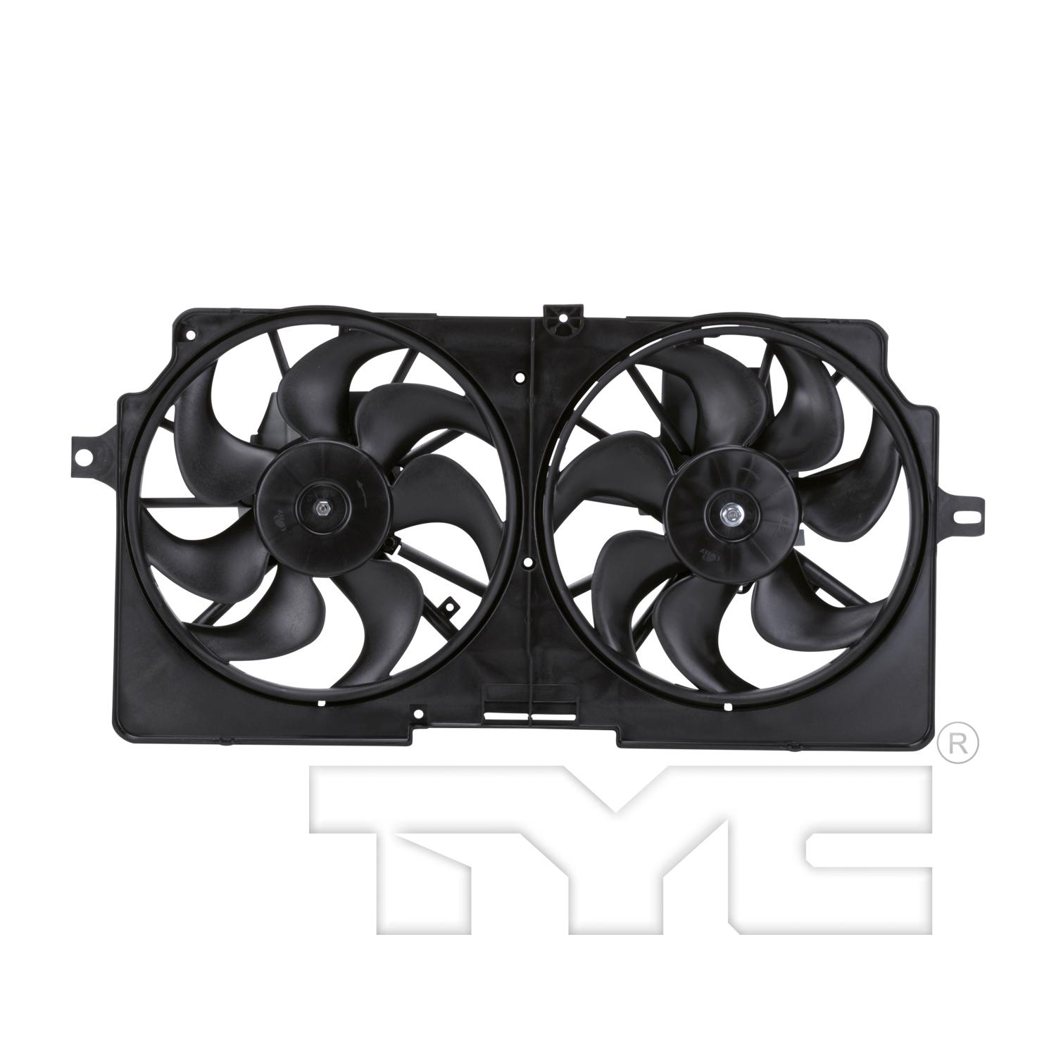 TYC 620410 Dual Radiator and Condenser Fan Assembly product image 1 of 4