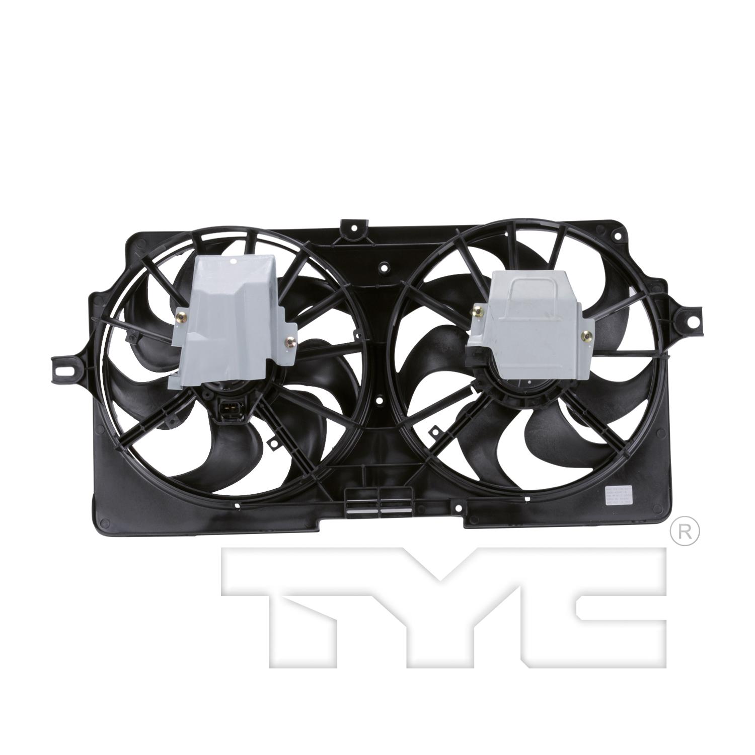 TYC 620410 Dual Radiator and Condenser Fan Assembly product image 2 of 4