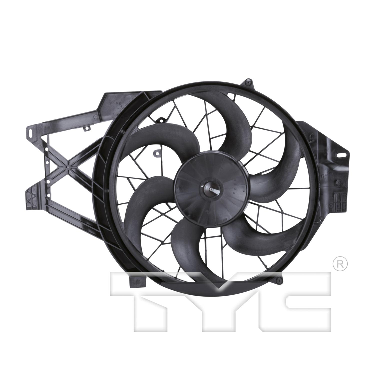 TYC 620470 Dual Radiator and Condenser Fan Assembly product image 1 of 3