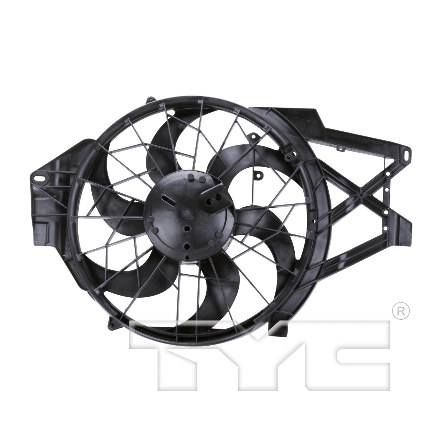 TYC 620470 Dual Radiator and Condenser Fan Assembly product image 2 of 3