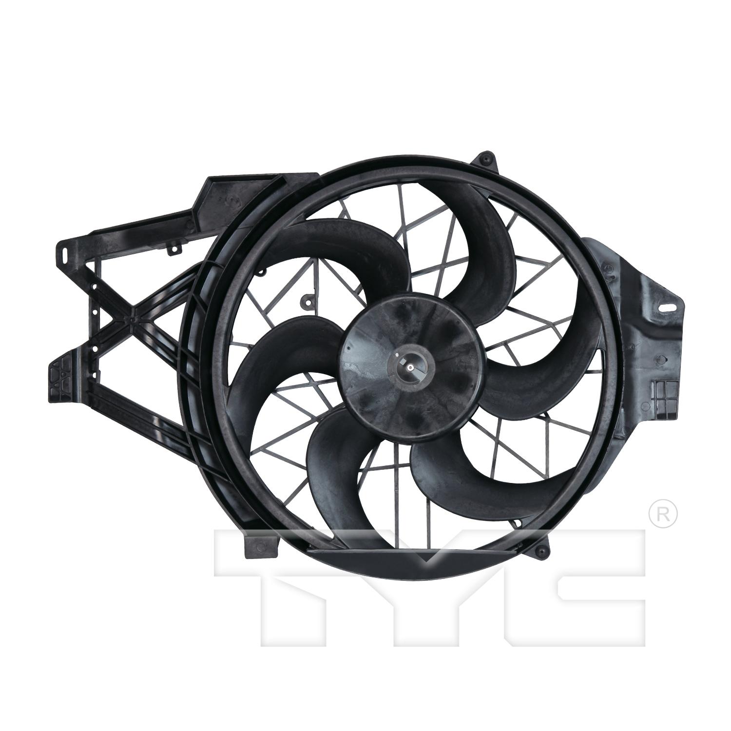 TYC 620500 Dual Radiator and Condenser Fan Assembly product image 1 of 3
