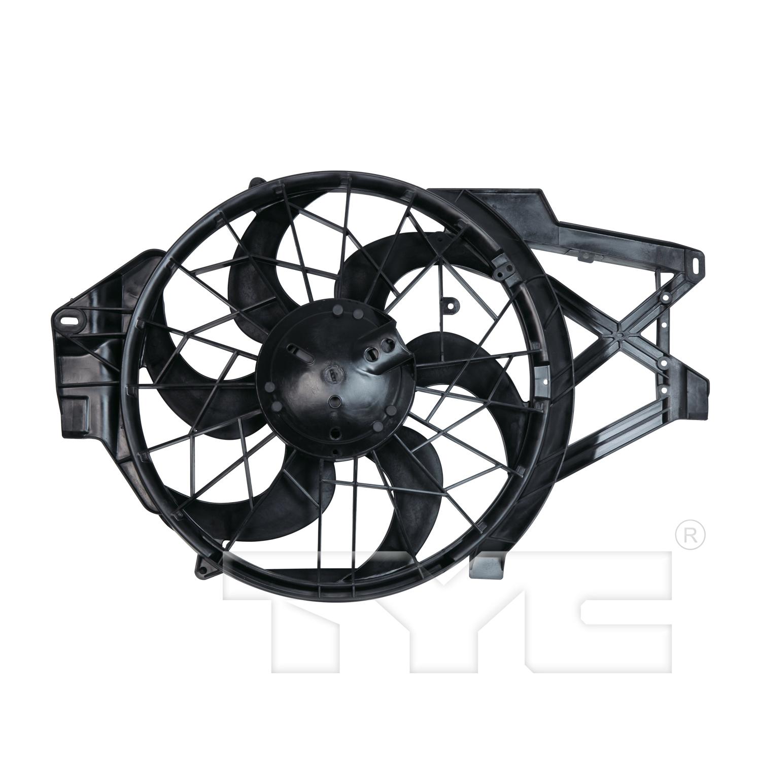 TYC 620500 Dual Radiator and Condenser Fan Assembly product image 2 of 3