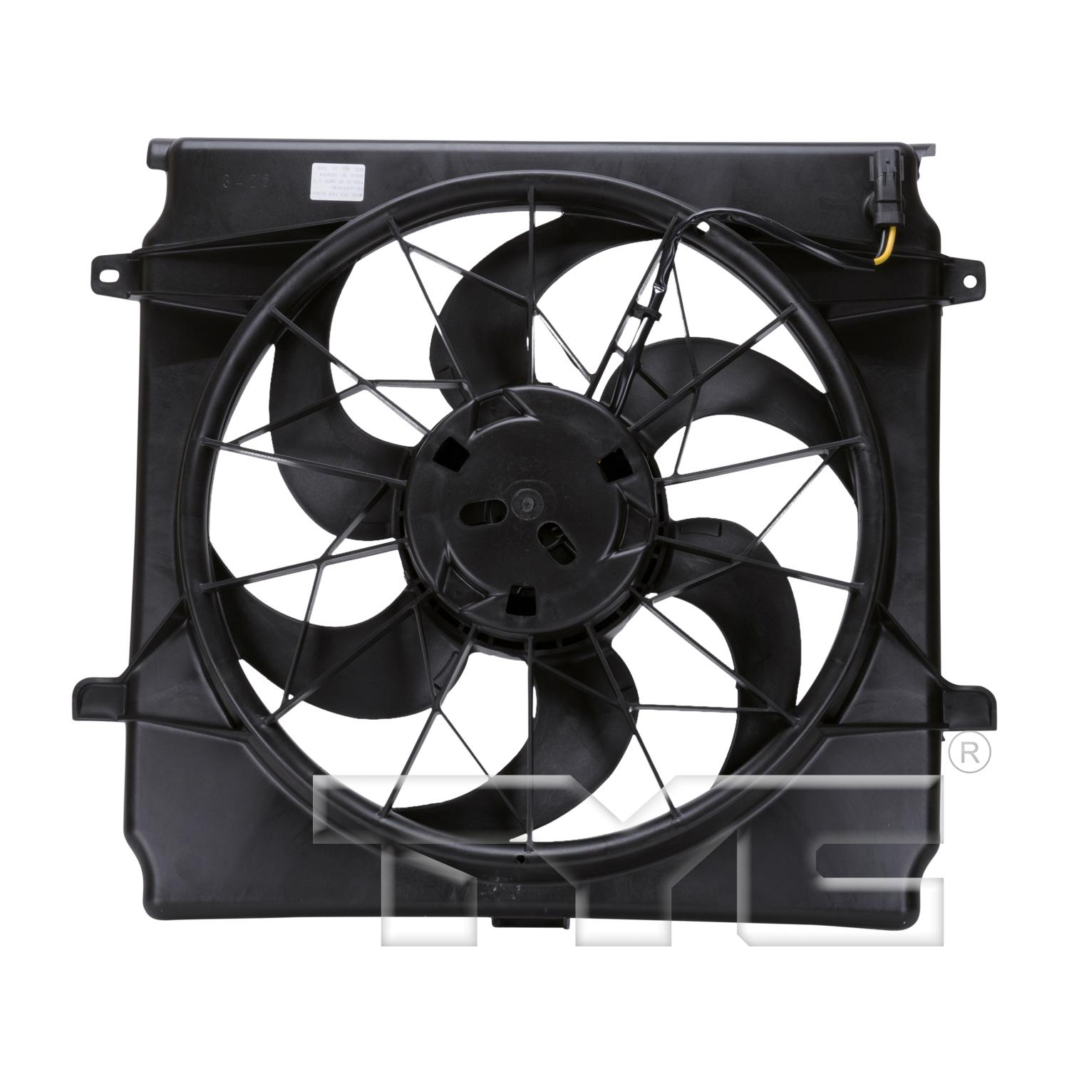 TYC 620520 Dual Radiator and Condenser Fan Assembly product image 2 of 3