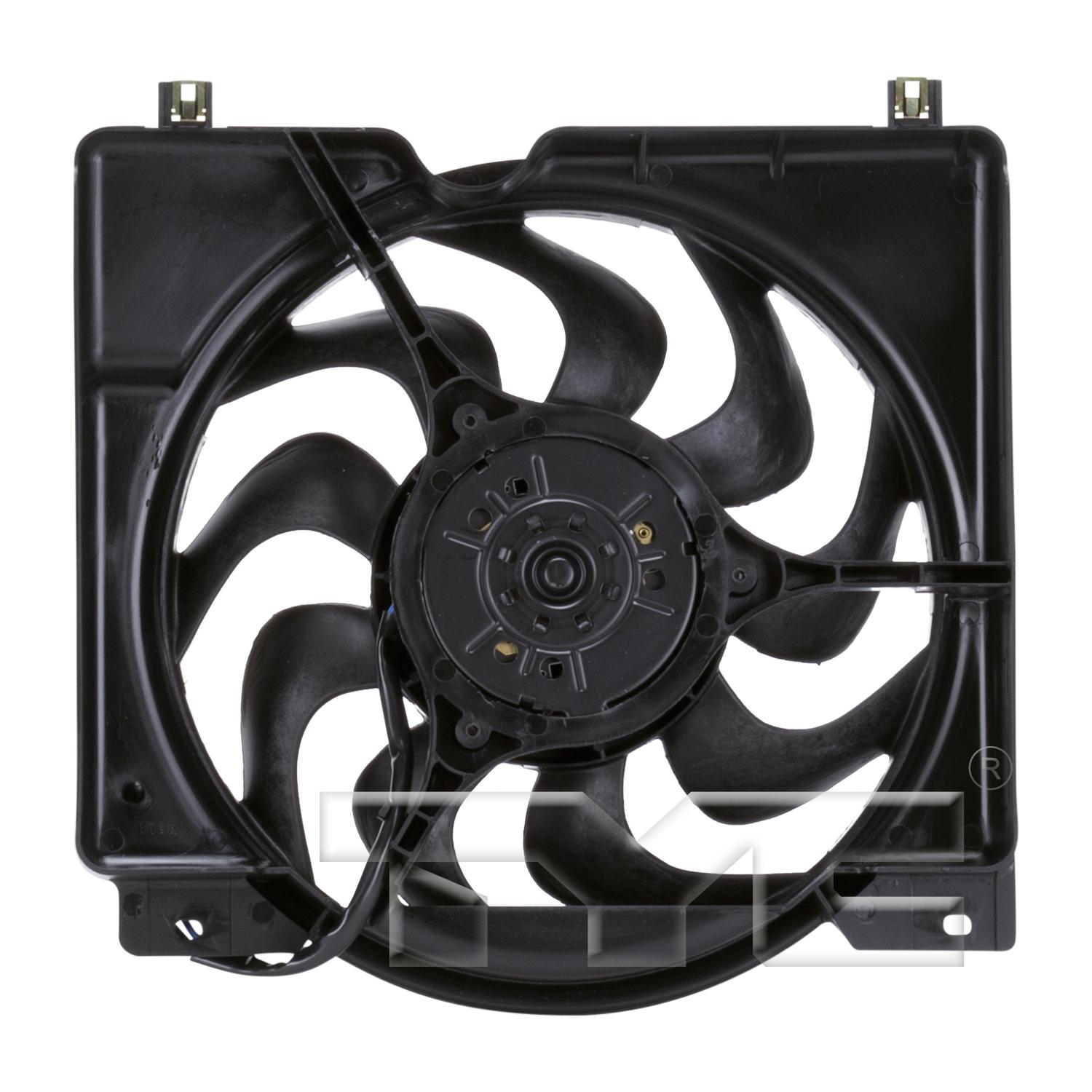 TYC 620550 Dual Radiator and Condenser Fan Assembly product image 2 of 3