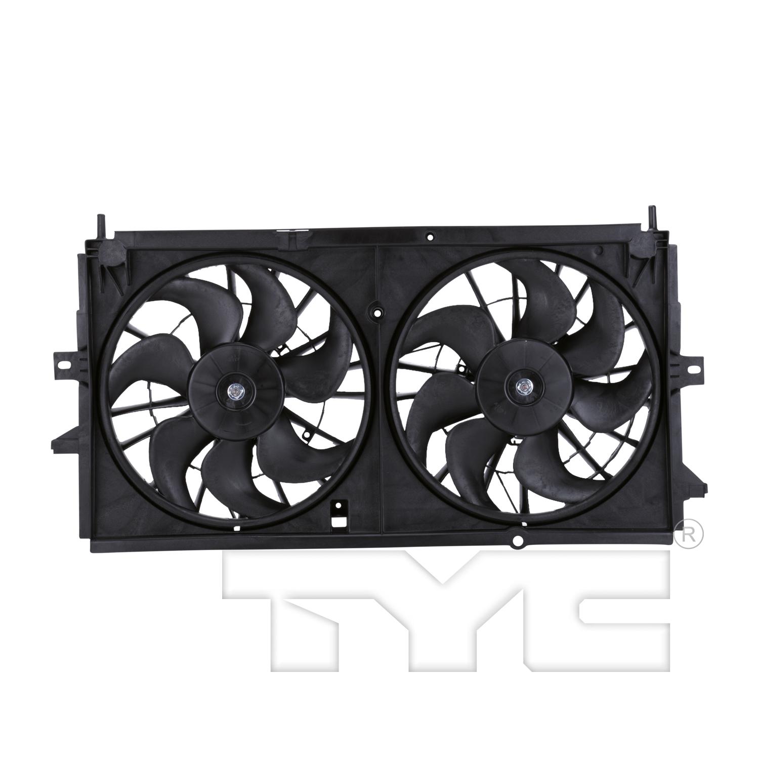 TYC 620570 Dual Radiator and Condenser Fan Assembly product image 1 of 4