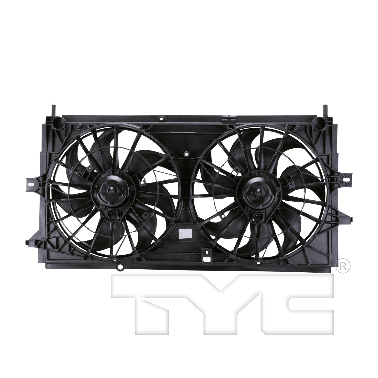 TYC 620570 Dual Radiator and Condenser Fan Assembly product image 2 of 4