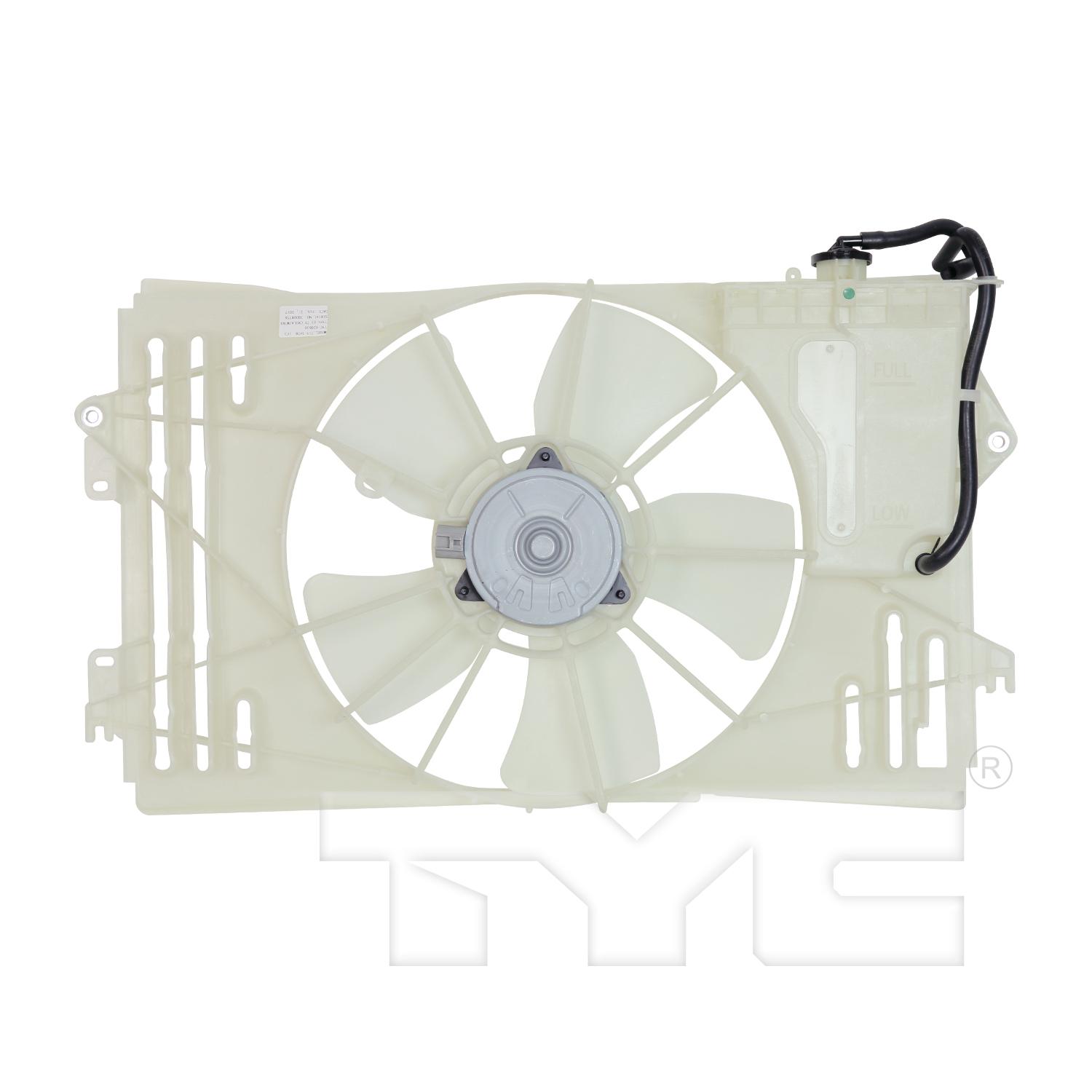 TYC 620630 Dual Radiator and Condenser Fan Assembly product image 2 of 3