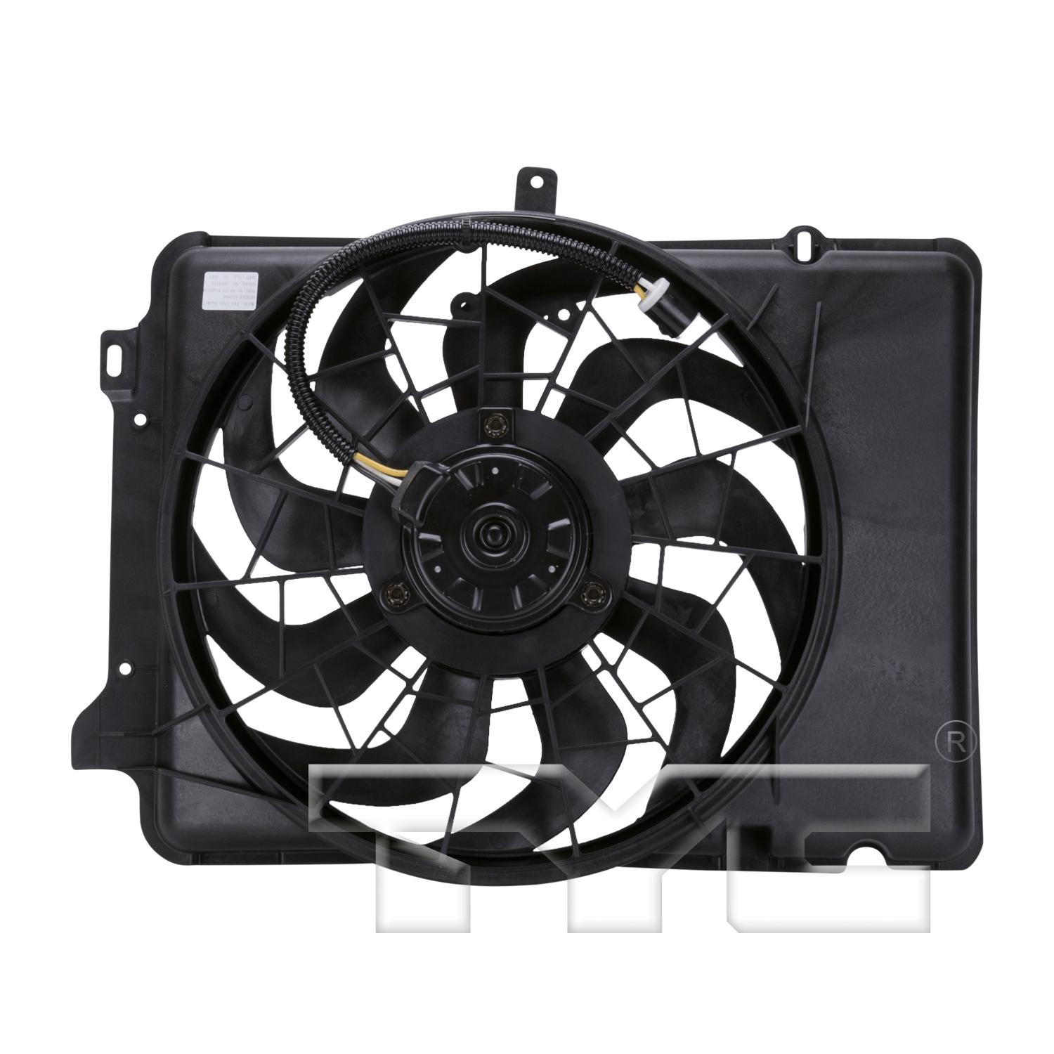 TYC 620640 Dual Radiator and Condenser Fan Assembly product image 2 of 3