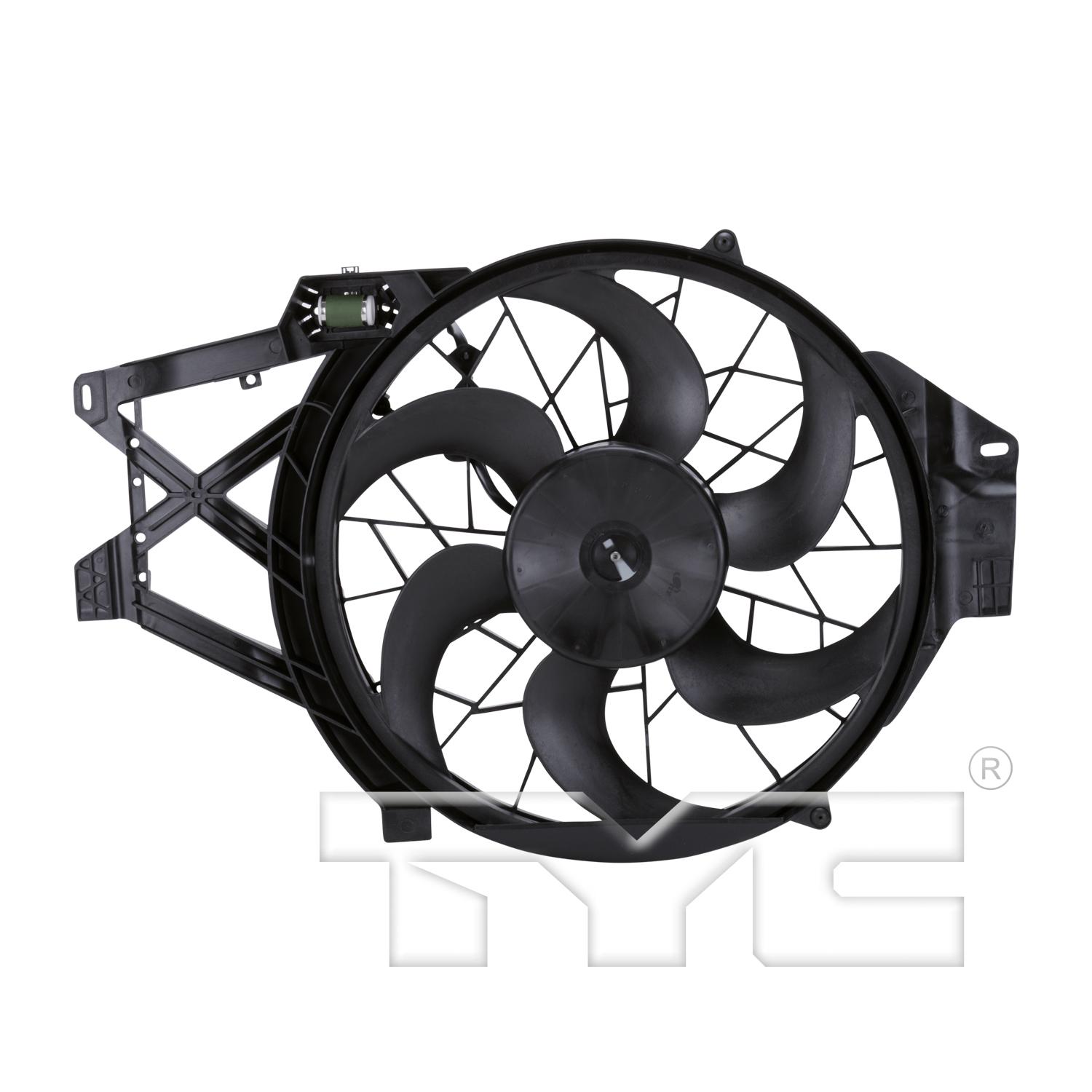TYC 620650 Dual Radiator and Condenser Fan Assembly product image 1 of 3