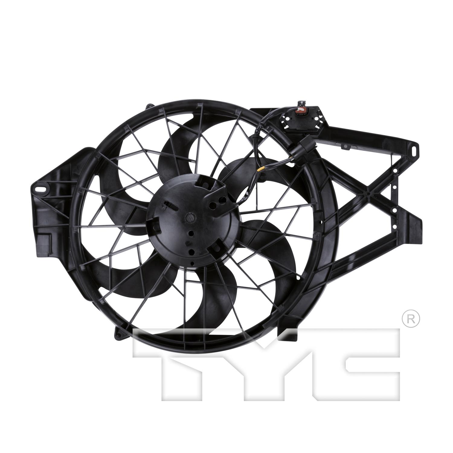 TYC 620650 Dual Radiator and Condenser Fan Assembly product image 2 of 3