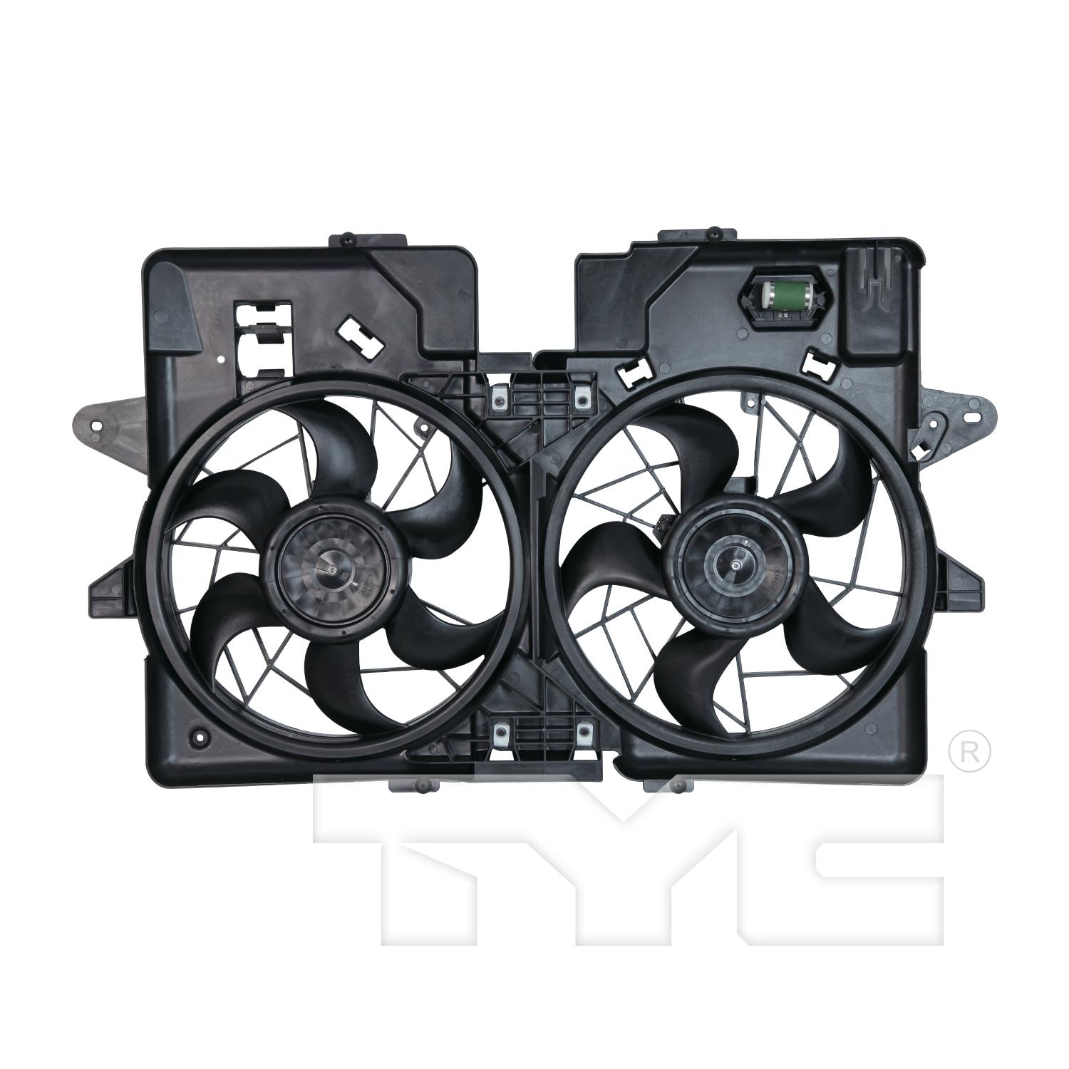 TYC 620660 Dual Radiator and Condenser Fan Assembly product image 1 of 3