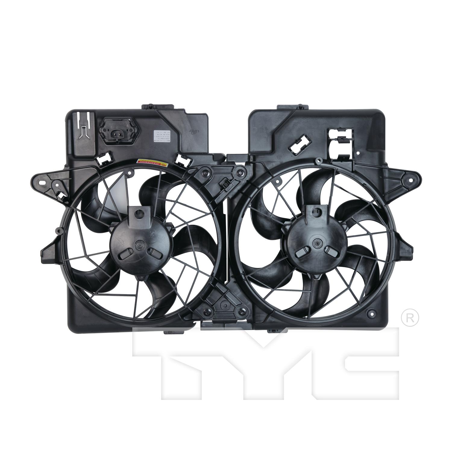 TYC 620660 Dual Radiator and Condenser Fan Assembly product image 2 of 3