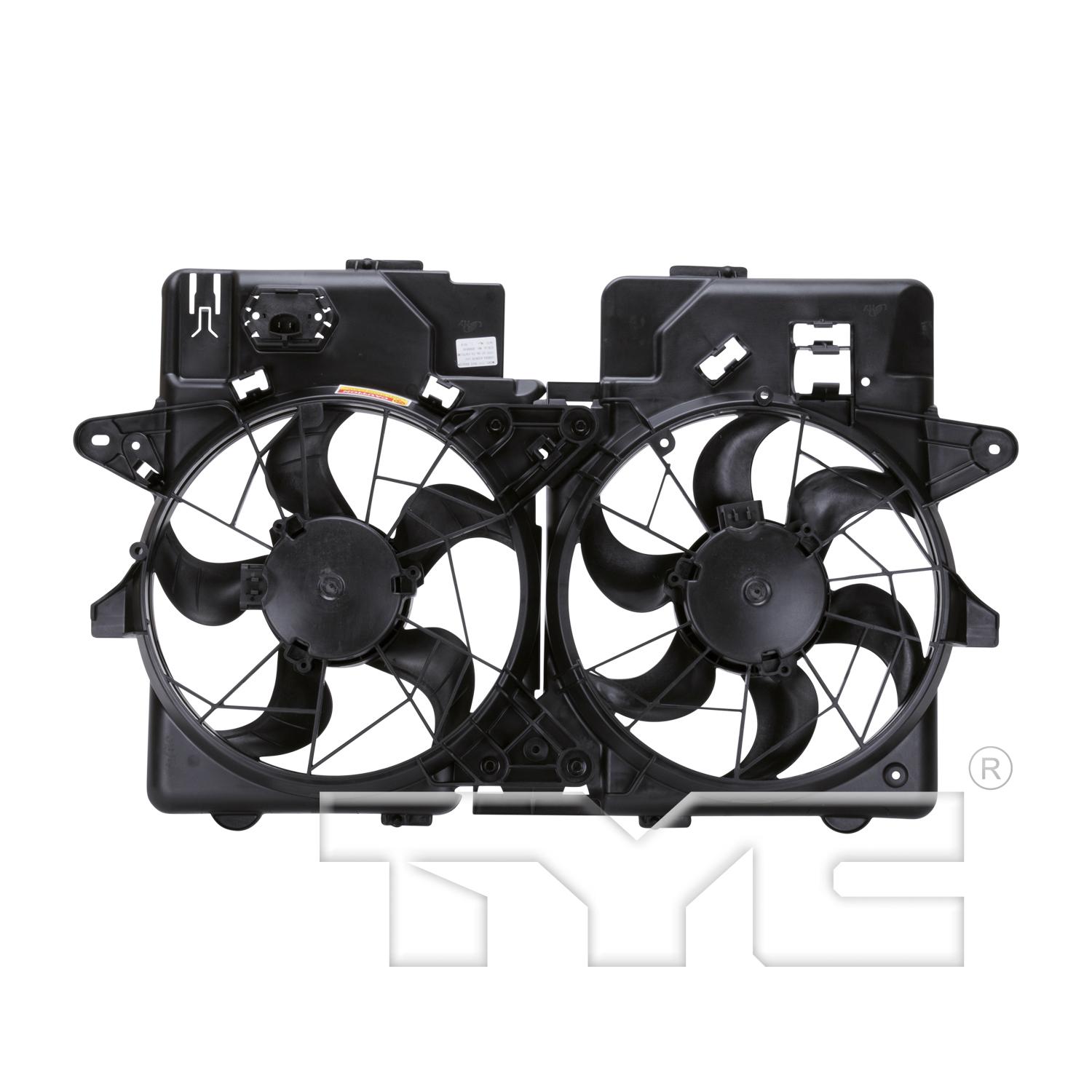 TYC 620670 Dual Radiator and Condenser Fan Assembly product image 2 of 5