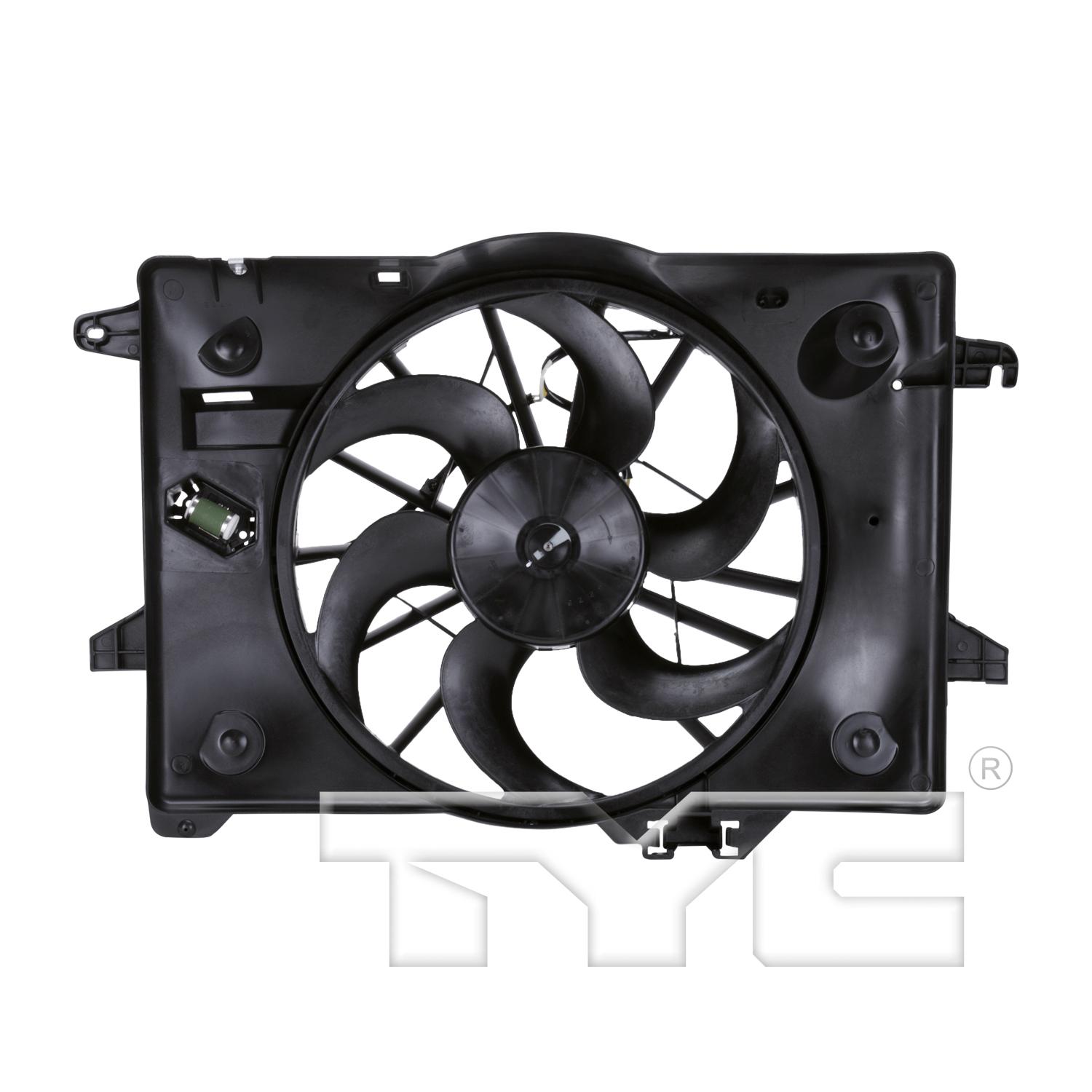 TYC 620680 Dual Radiator and Condenser Fan Assembly product image 1 of 3