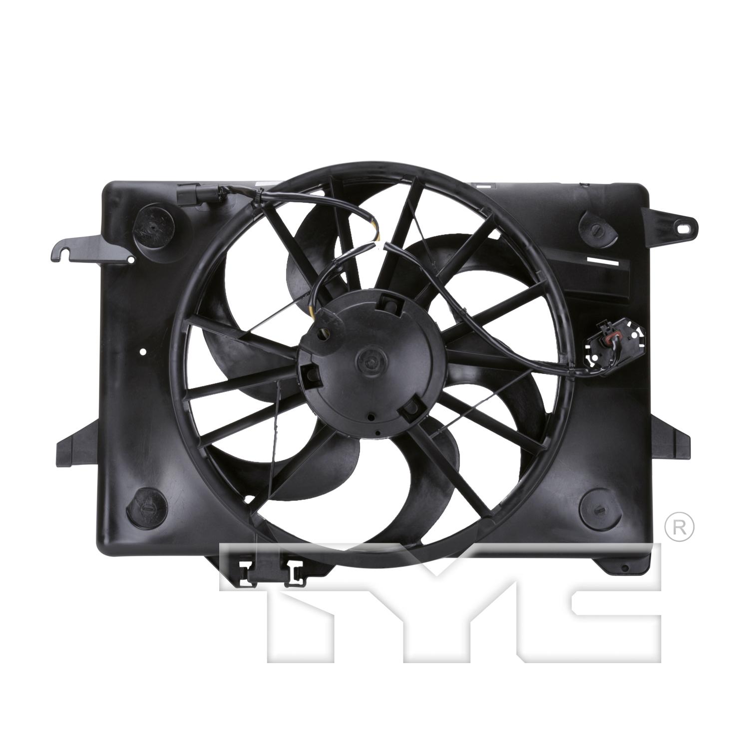 TYC 620680 Dual Radiator and Condenser Fan Assembly product image 2 of 3