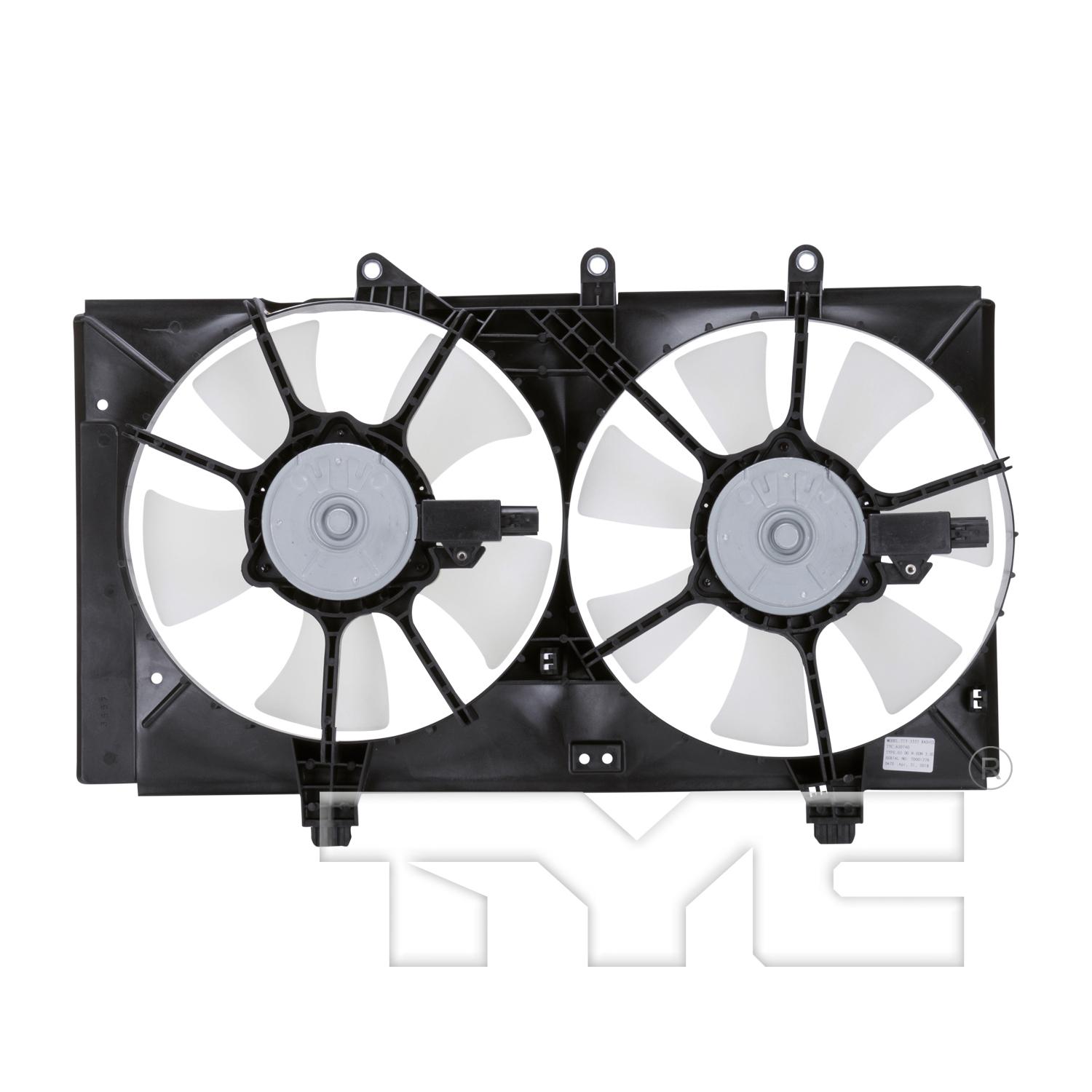 TYC 620740 Dual Radiator and Condenser Fan Assembly product image 2 of 4