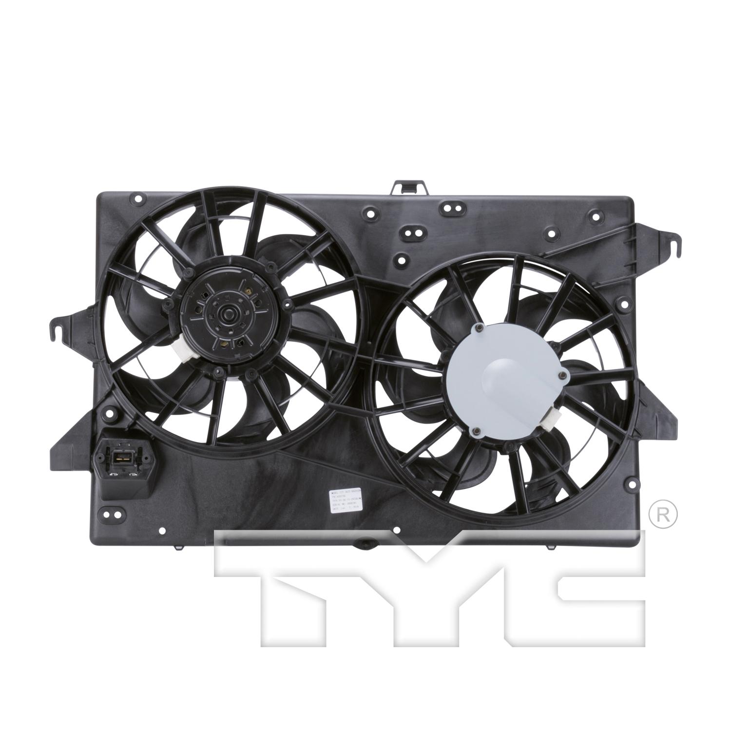 TYC 620750 - Dual Radiator and Condenser Fan Assembly TYC 620750 Dual Radiator and Condenser Fan Assembly product image 2 of 5