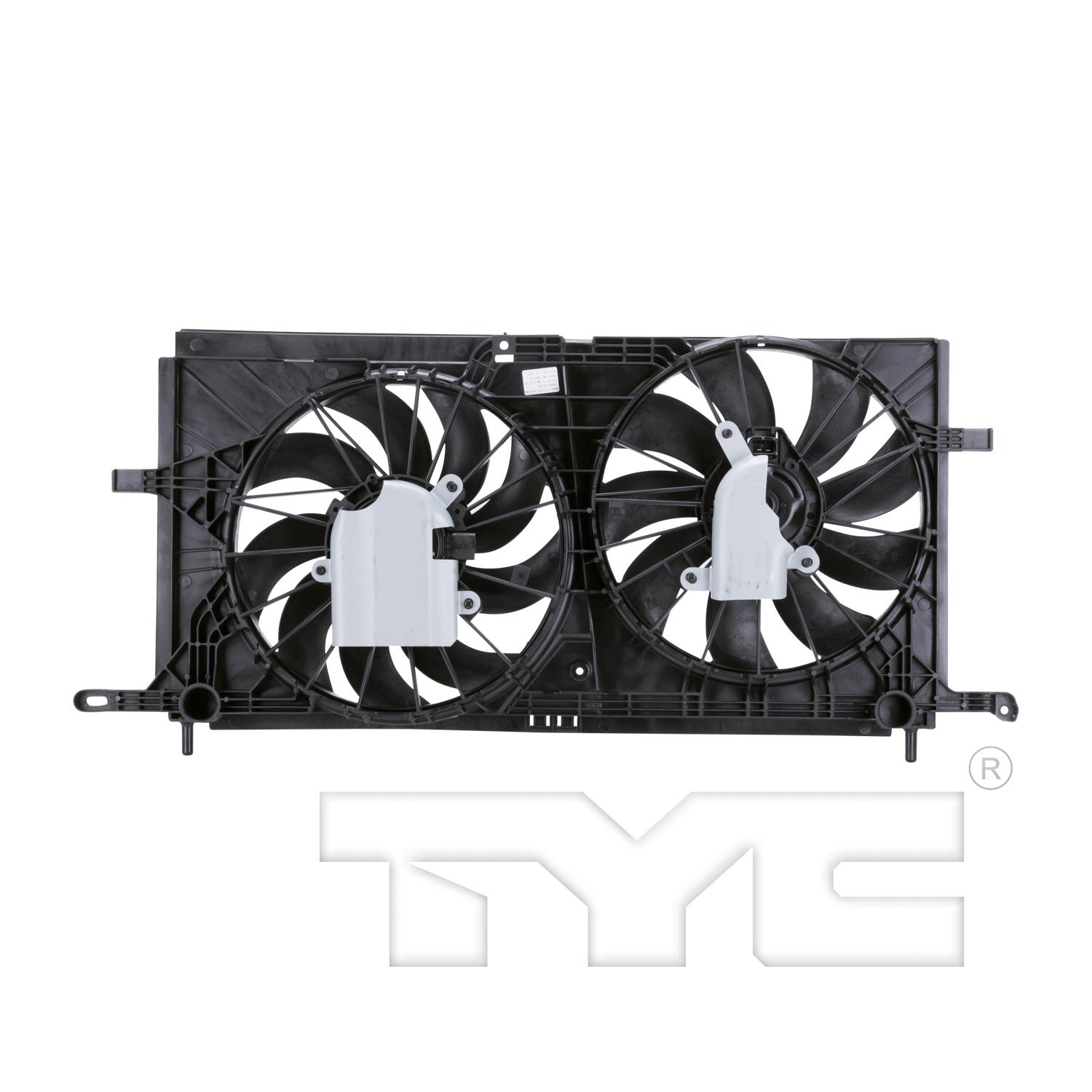TYC 620780 Dual Radiator and Condenser Fan Assembly product image 2 of 4