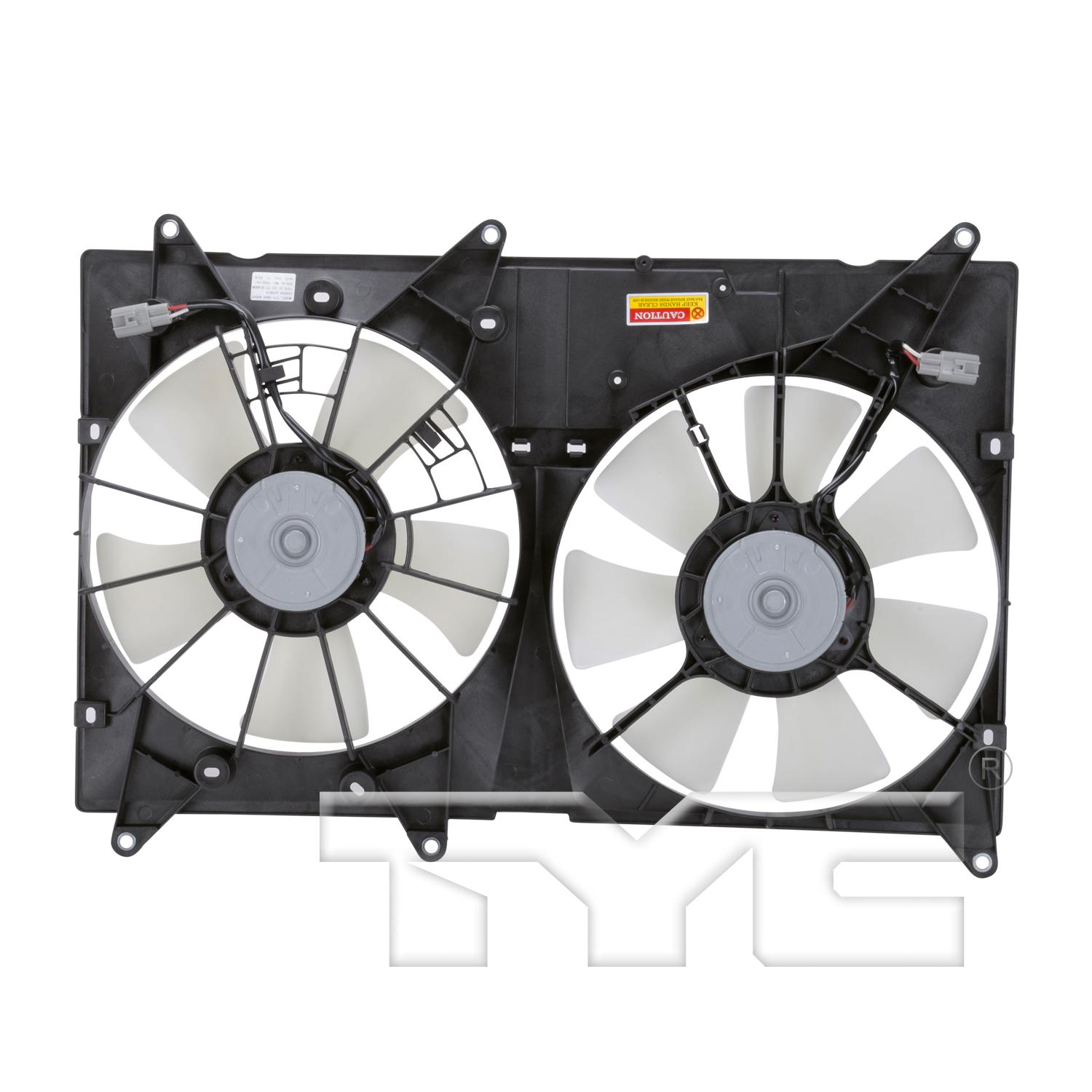 TYC 620810 Dual Radiator and Condenser Fan Assembly product image 2 of 6