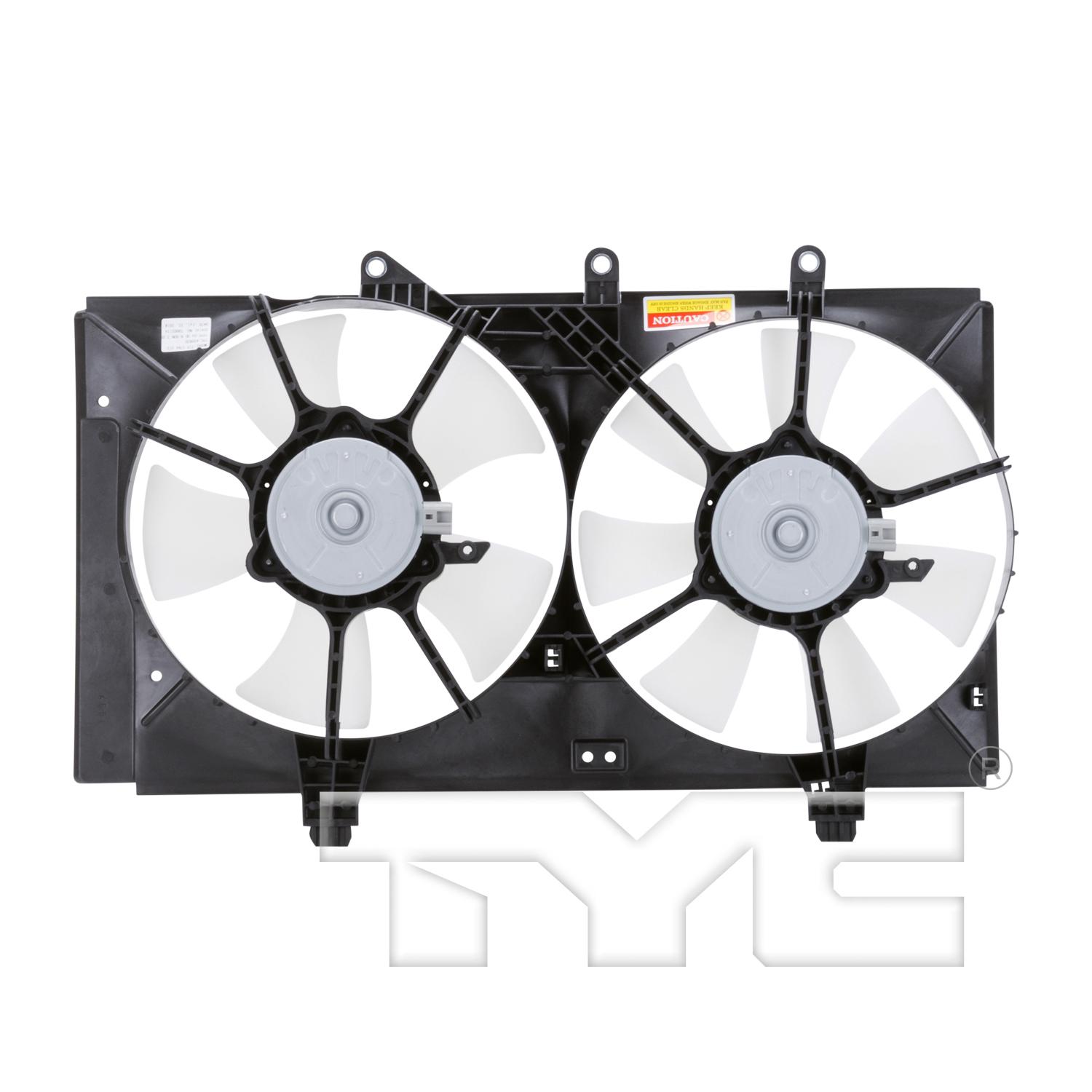 TYC 620820 Dual Radiator and Condenser Fan Assembly product image 2 of 4