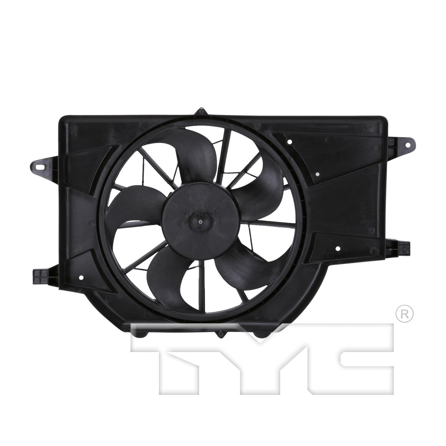 TYC 620850 Dual Radiator and Condenser Fan Assembly product image 1 of 3