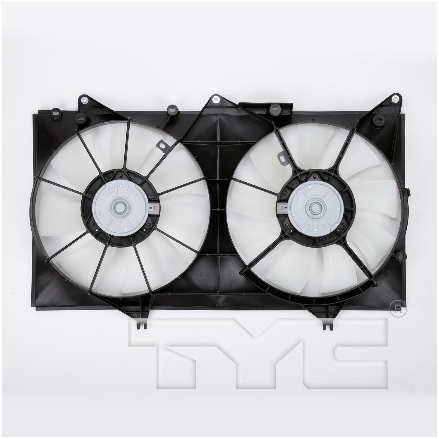 TYC 620860 Dual Radiator and Condenser Fan Assembly product image 2 of 4